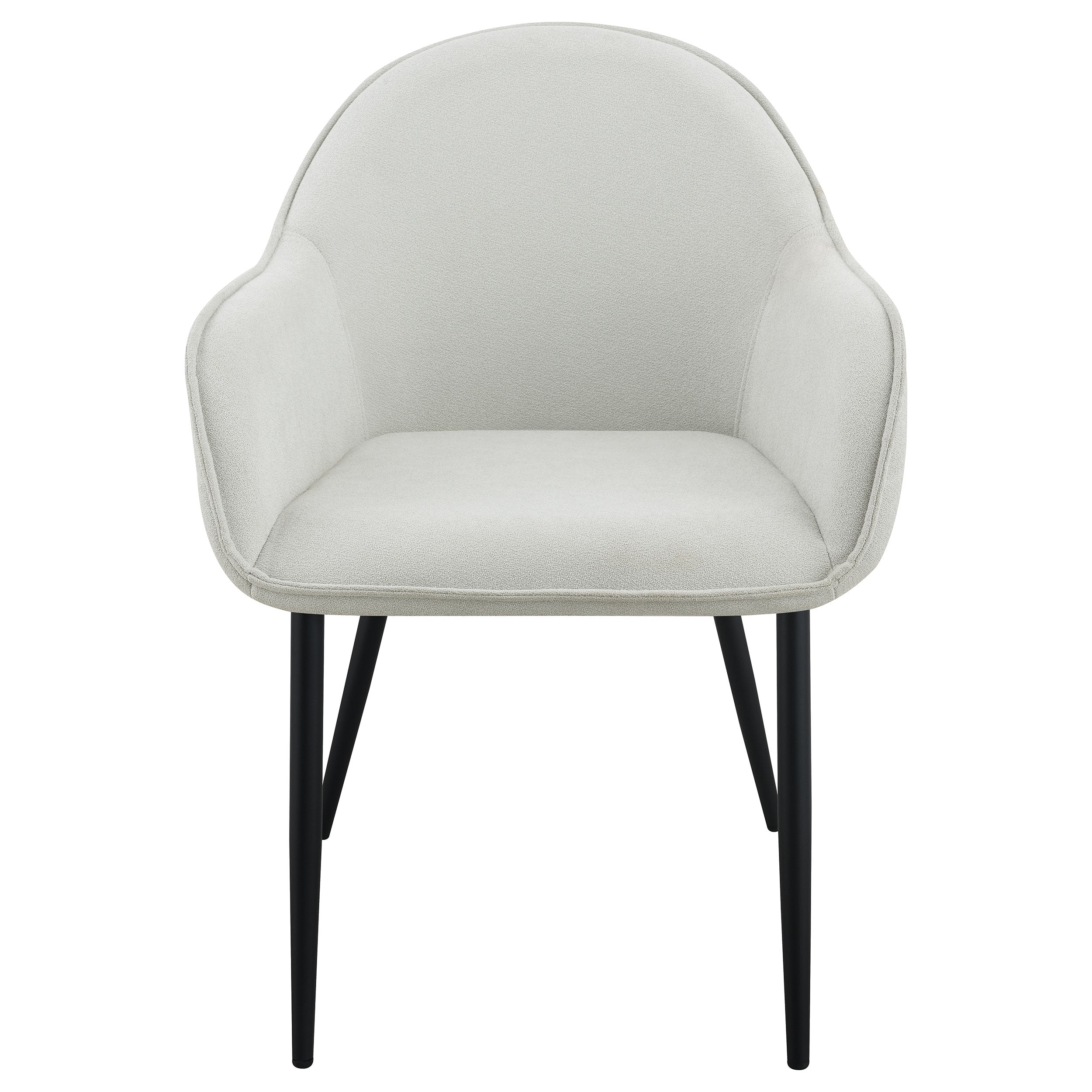 Emma Fabric Upholstered Dining Arm Chair Charcoal (Set of 2)