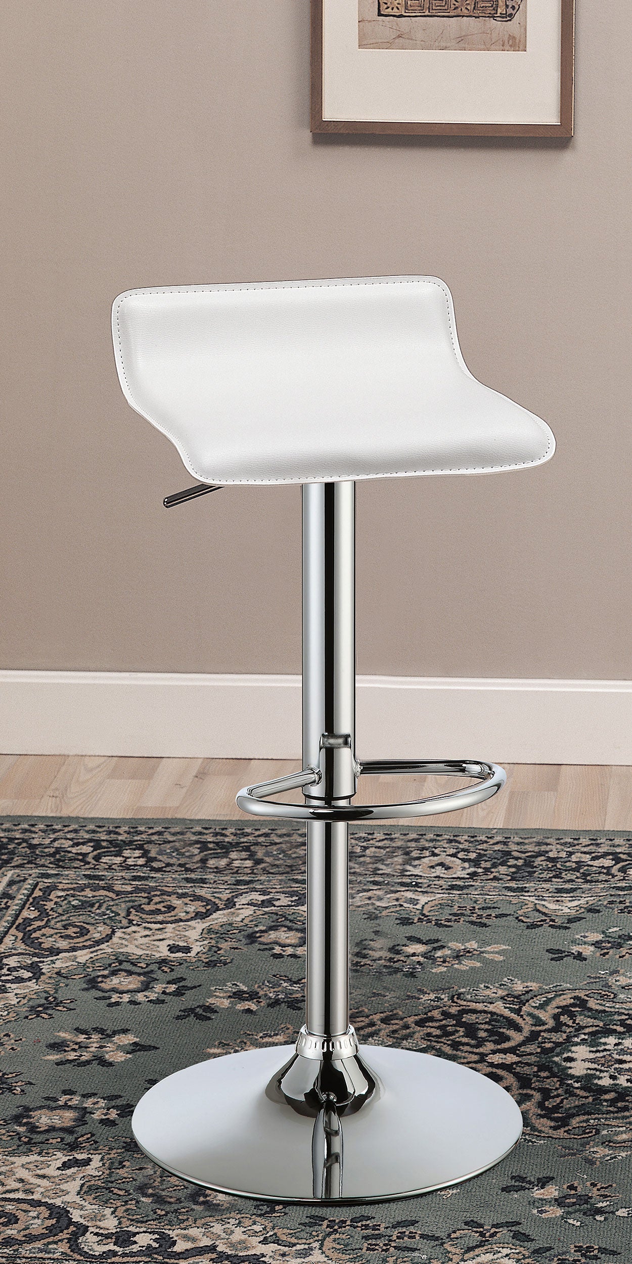 Bidwell Upholstered Adjustable Bar Stool Black (Set of 2)