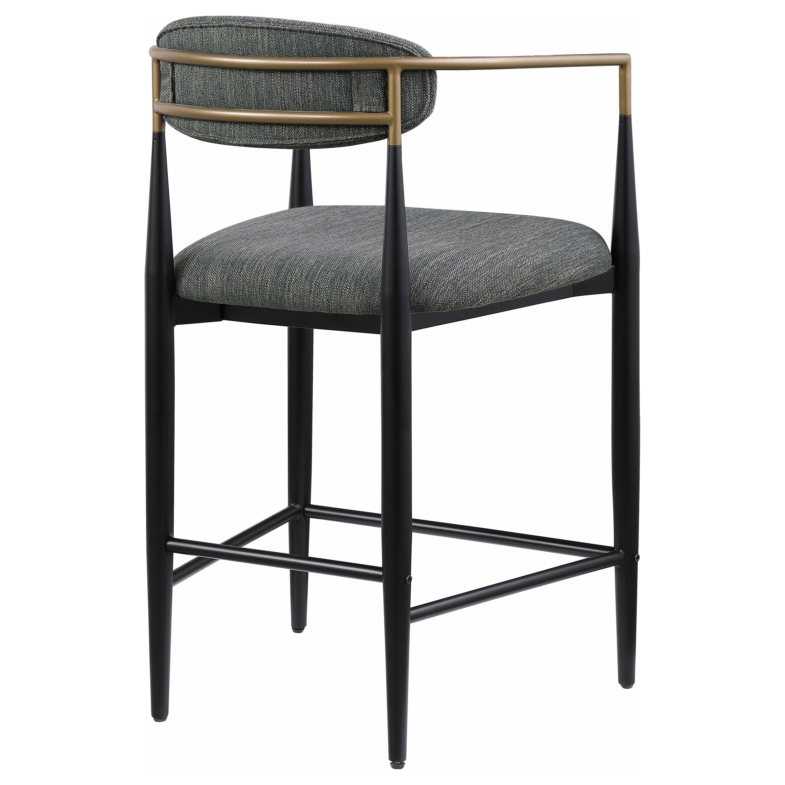 Tina Fabric Upholstered Bar Chair Dark Grey (Set of 2)
