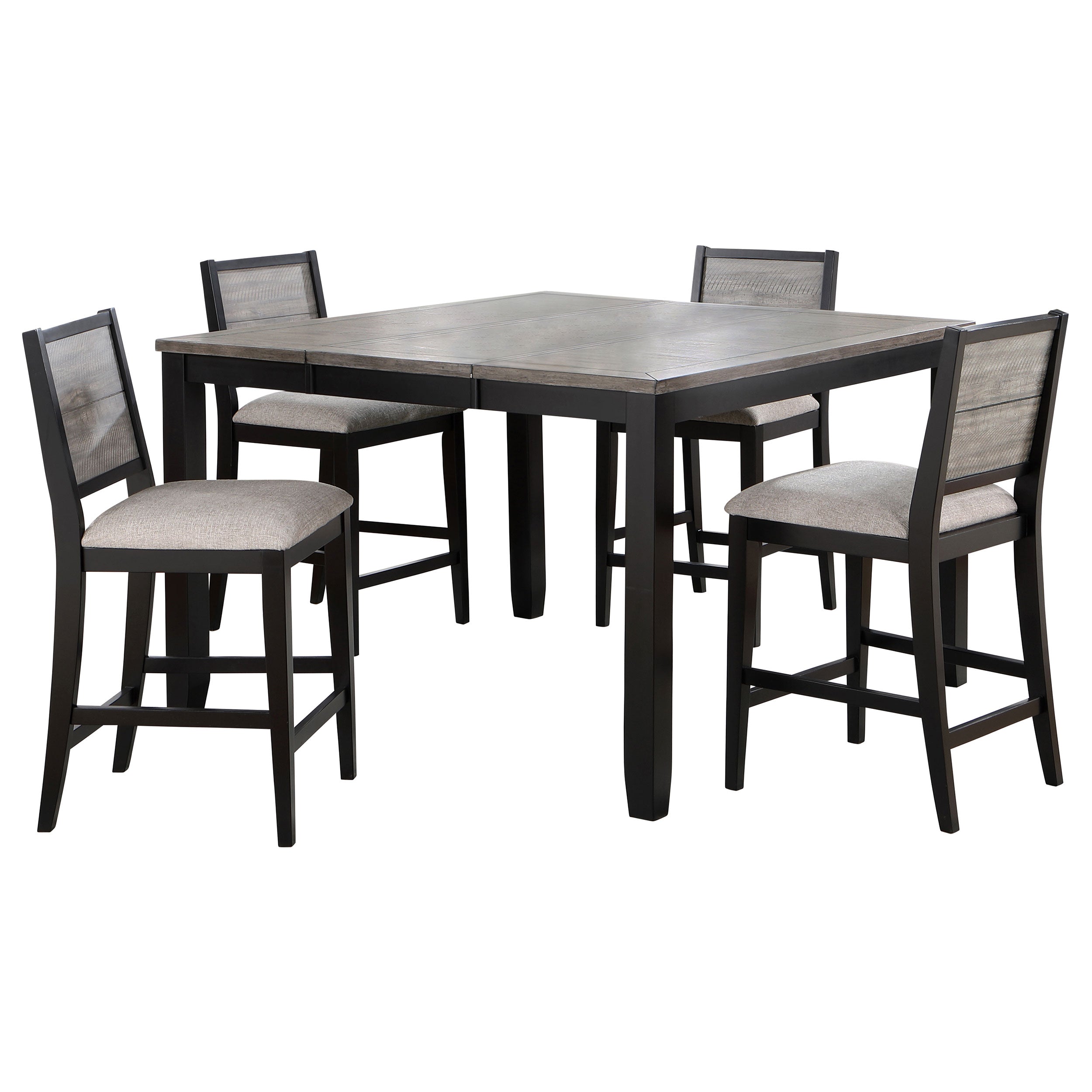 Elodie  Extension Leaf Counter Dining Set Black