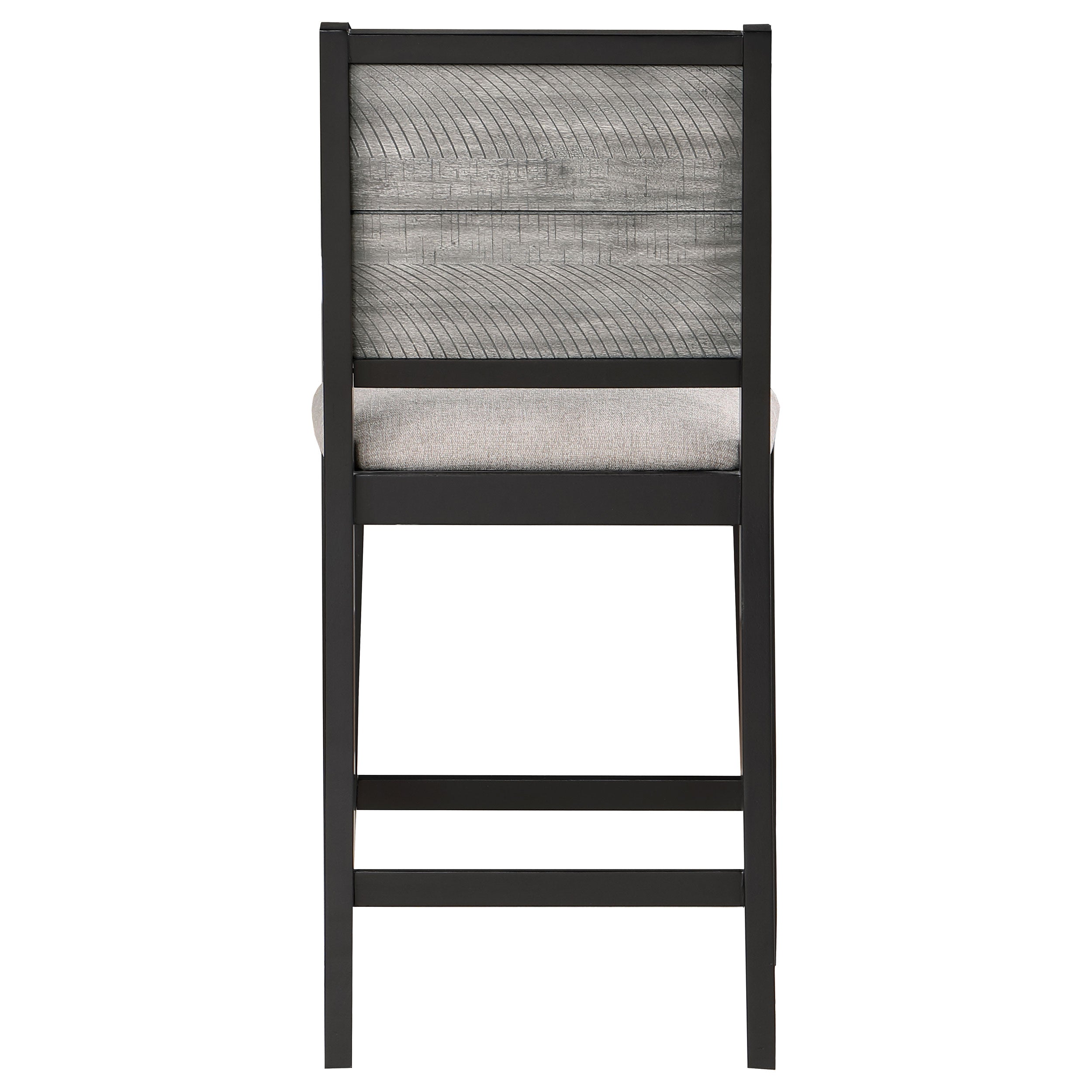 Elodie Wood Counter Chair Grey and Black (Set of 2)