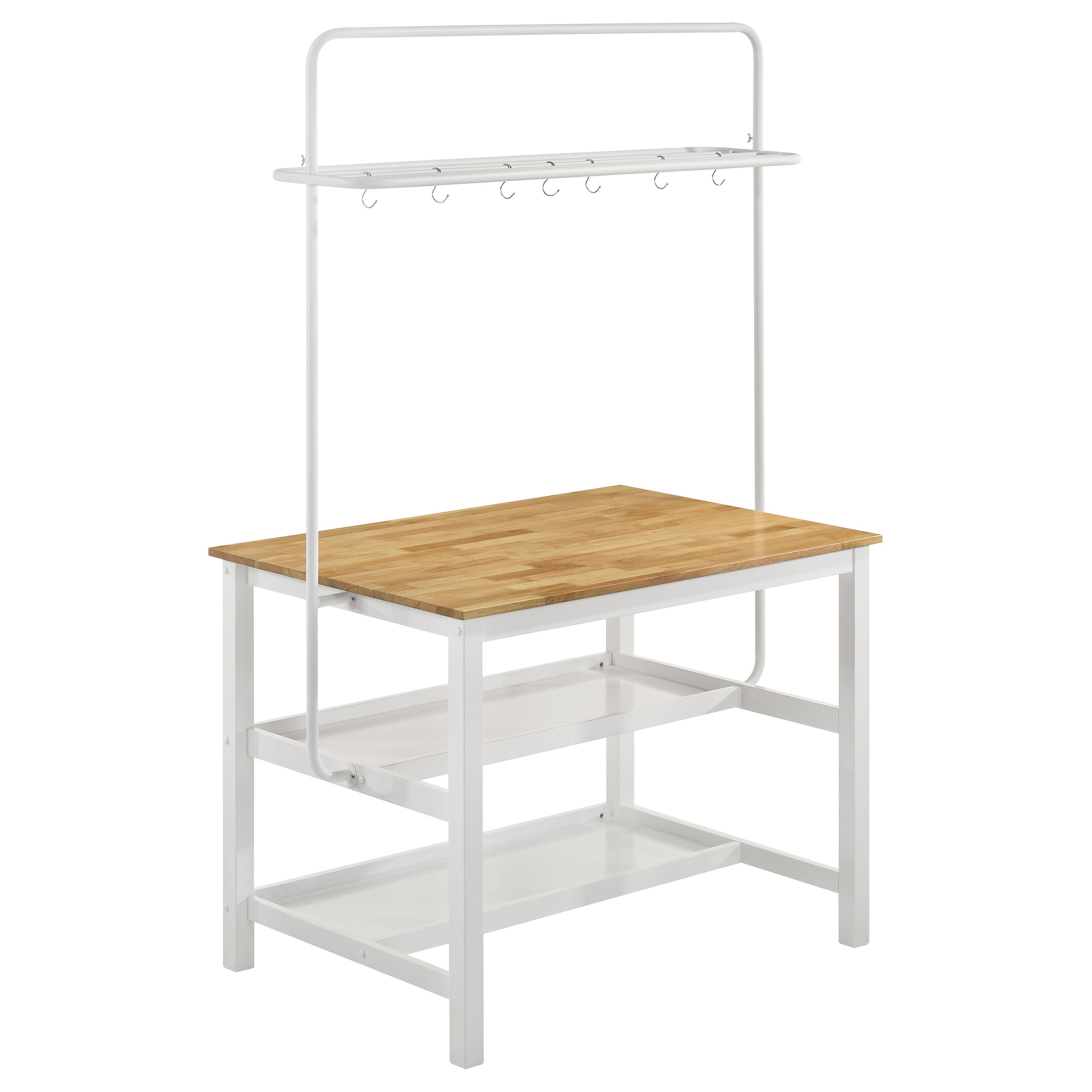 Edgeworth  Kitchen Island Counter Table Set White