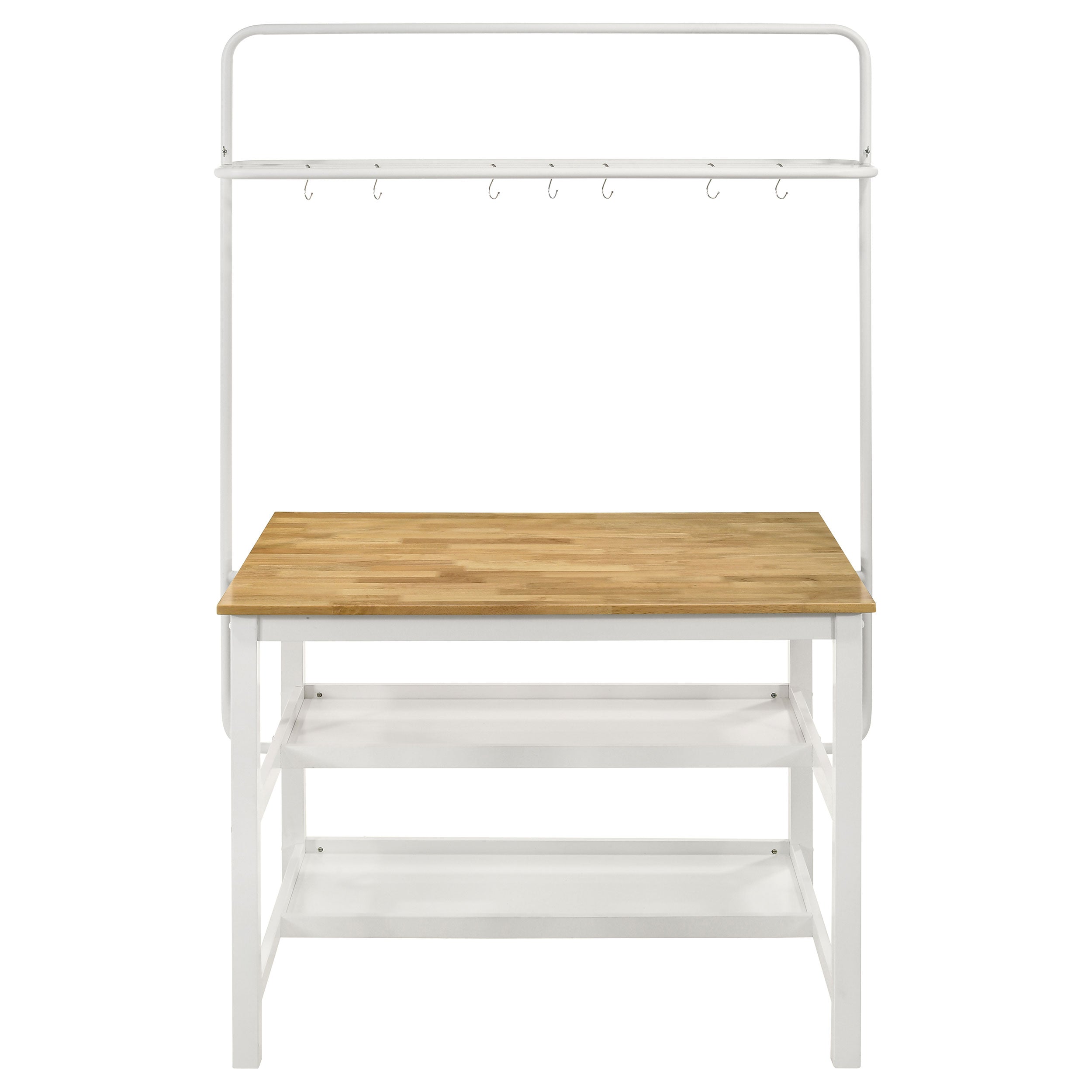 Edgeworth  Kitchen Island Counter Table Set White
