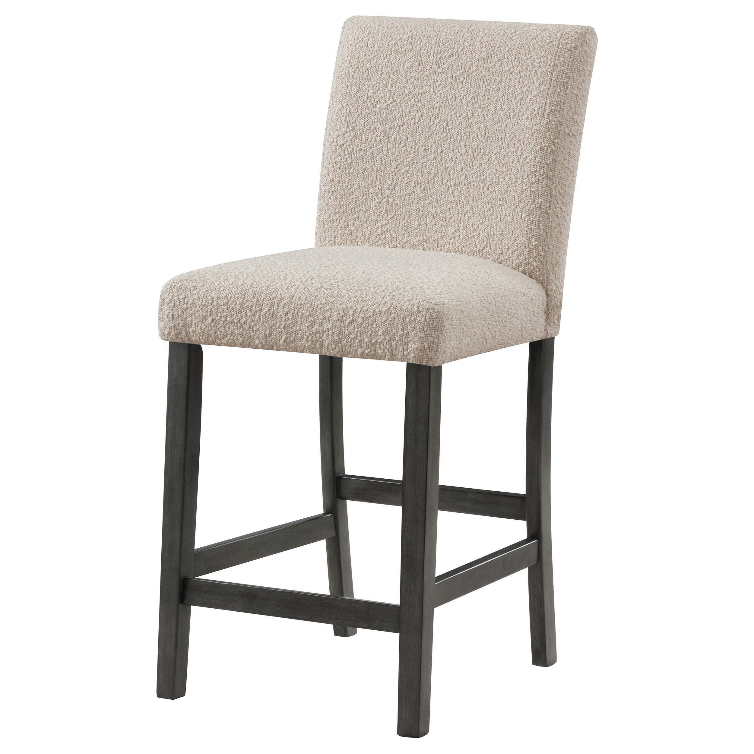 Alba Boucle Upholstered Counter Chair White (Set of 2)