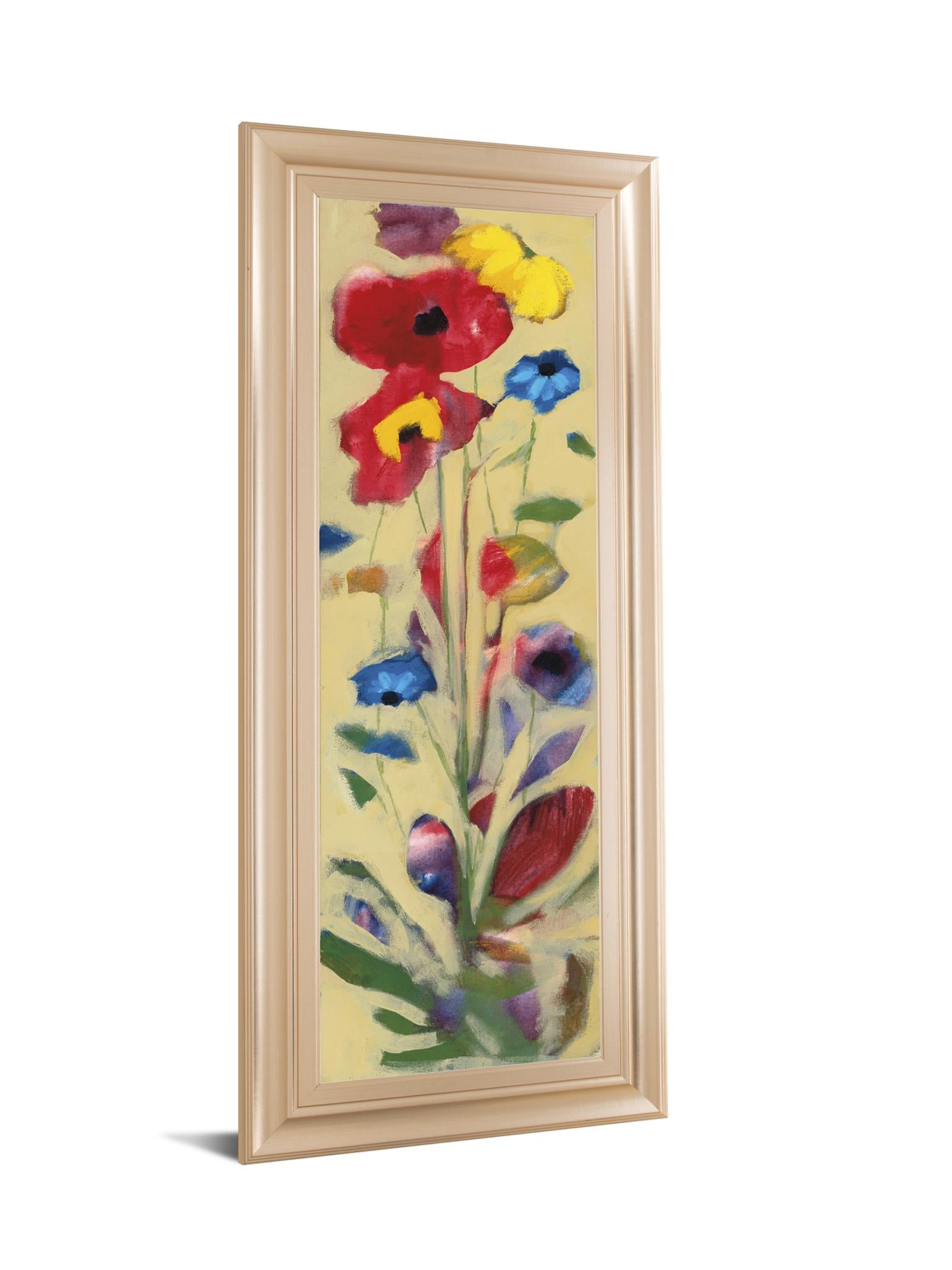 Wildflower I By Jennifer Zybala 18X42 Framed Print