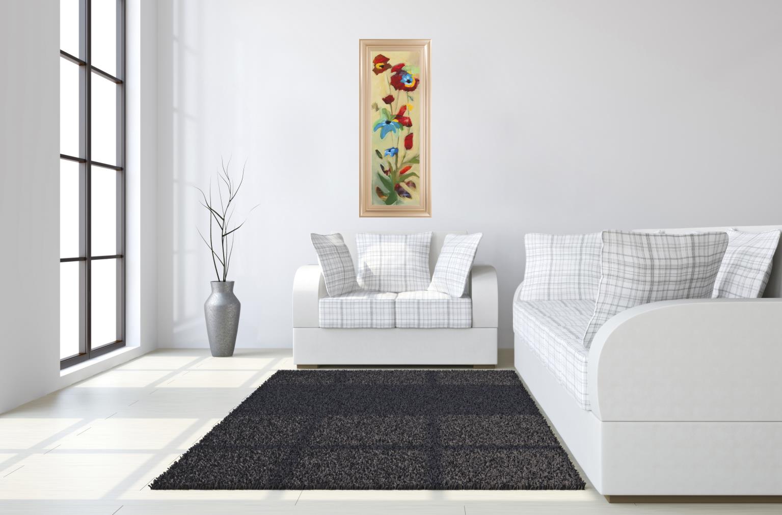 Wildflower Ii By Jennifer Zybala 18X42 Framed Print