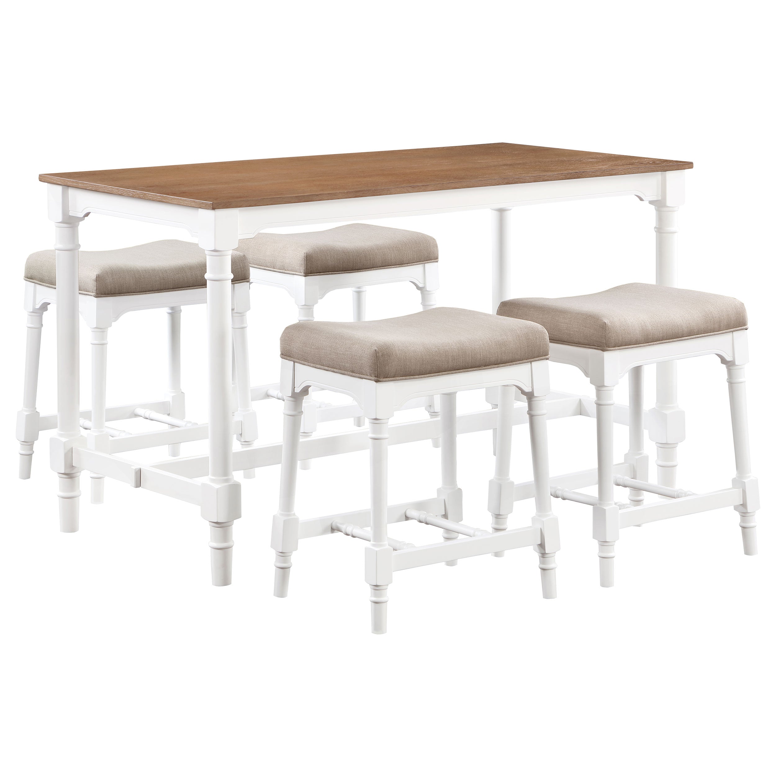 Martina  Rectangular Counter Height Dining Set Black