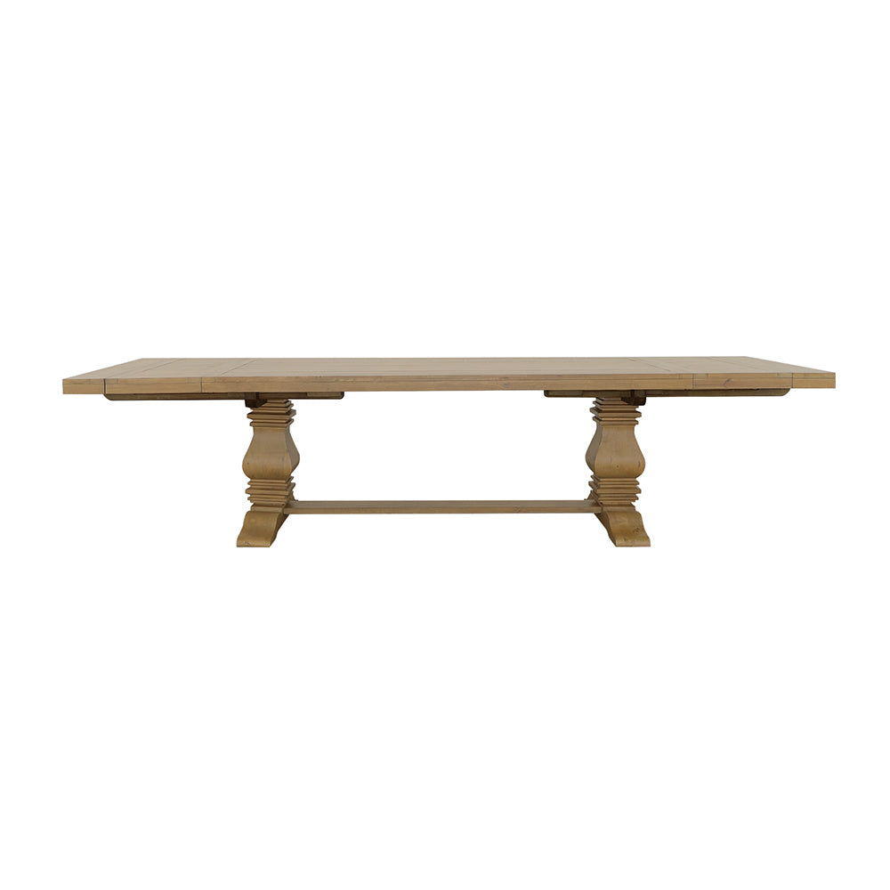 Florence 126-inch Extension Dining Table Distressed Black