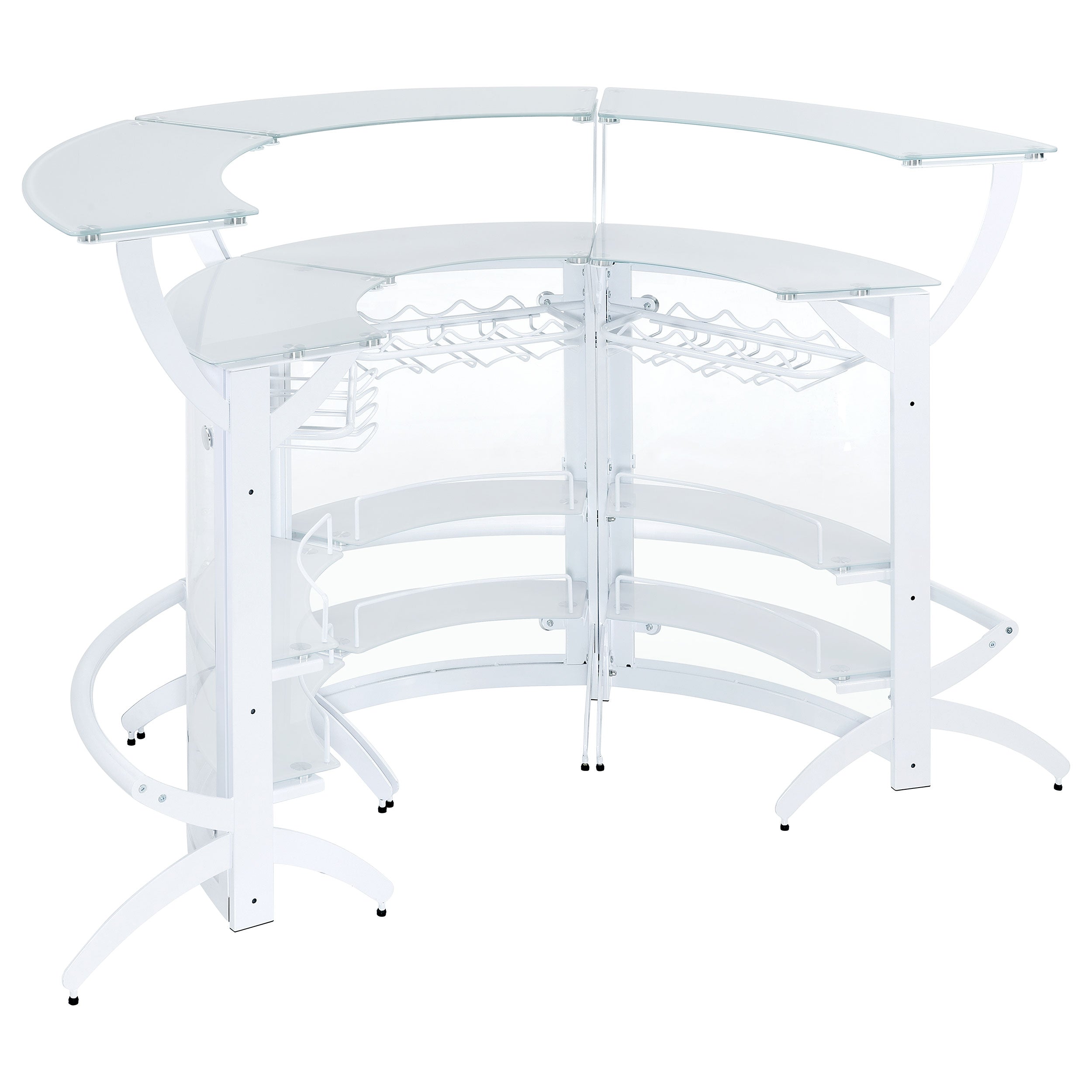 Dallas  Curved Freestanding Home Bar Cabinet Black