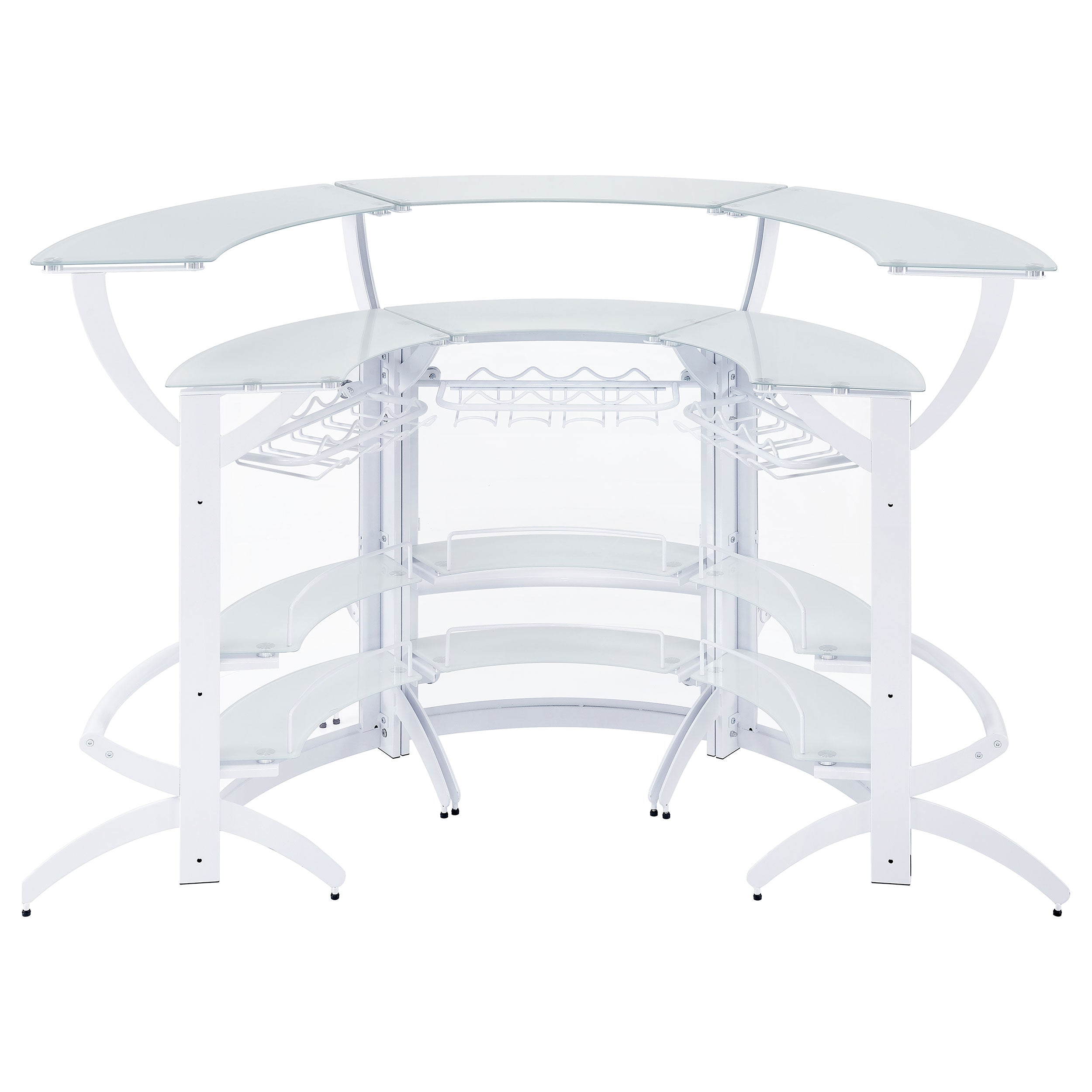 Dallas  Curved Freestanding Home Bar Cabinet Black