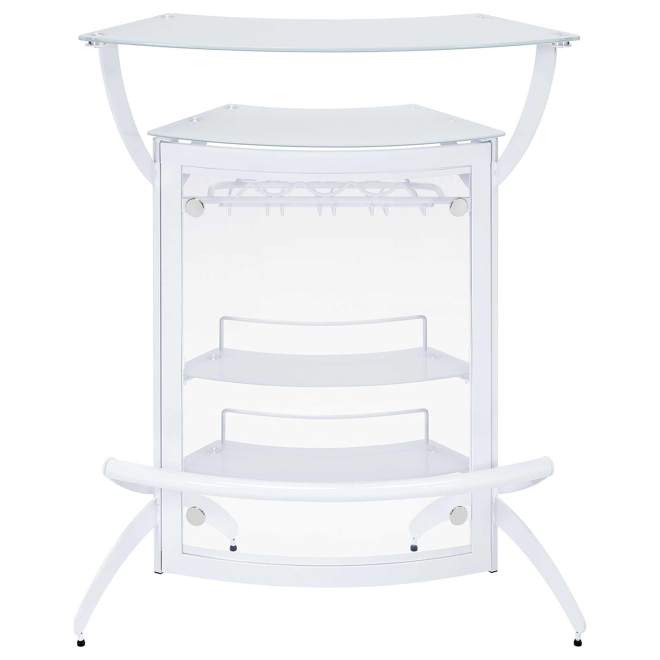 Dallas  Curved Freestanding Home Bar Cabinet Black