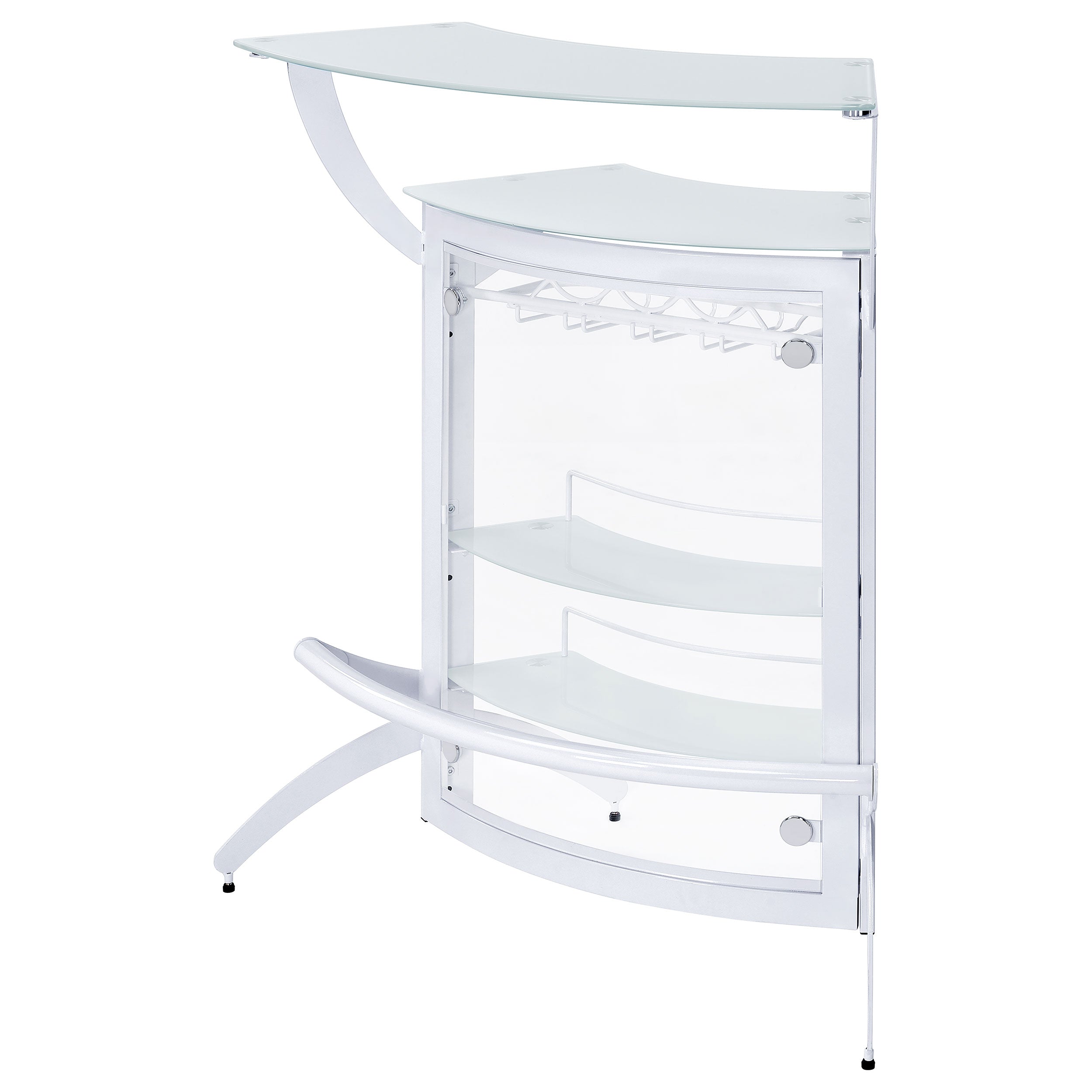 Dallas  Curved Freestanding Home Bar Cabinet Black