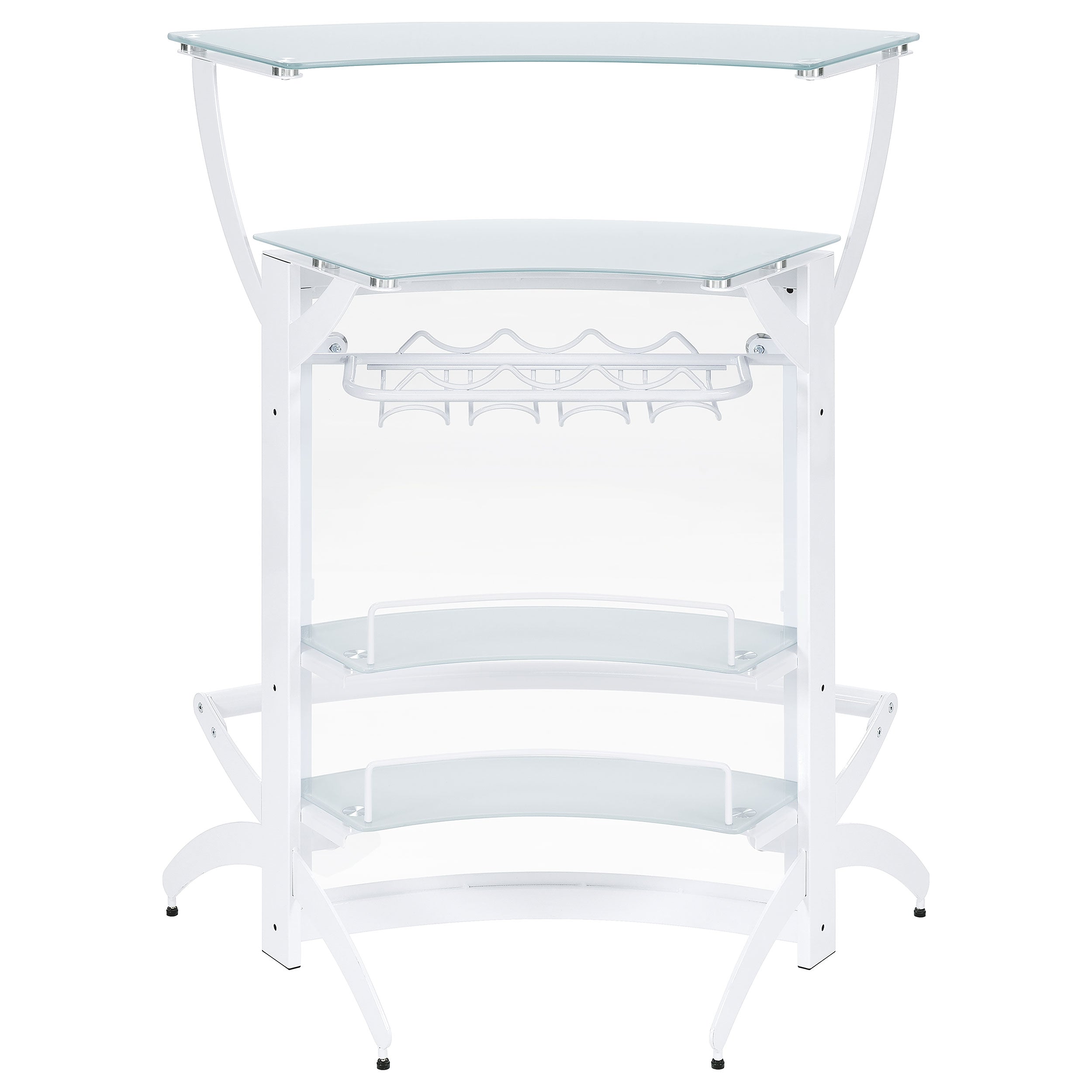Dallas  Curved Freestanding Home Bar Cabinet Black