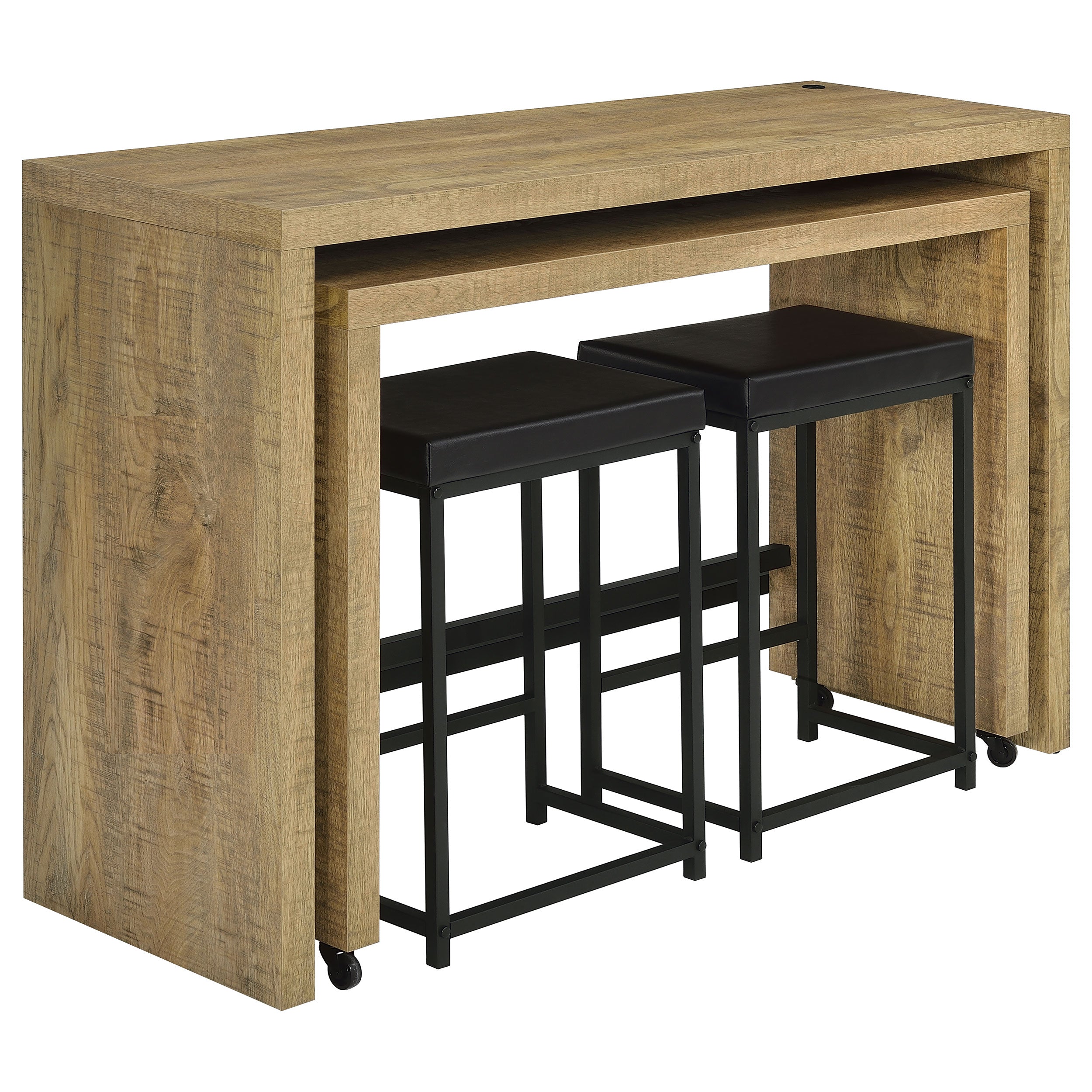Davista  Counter Height Table Set Mango Brown