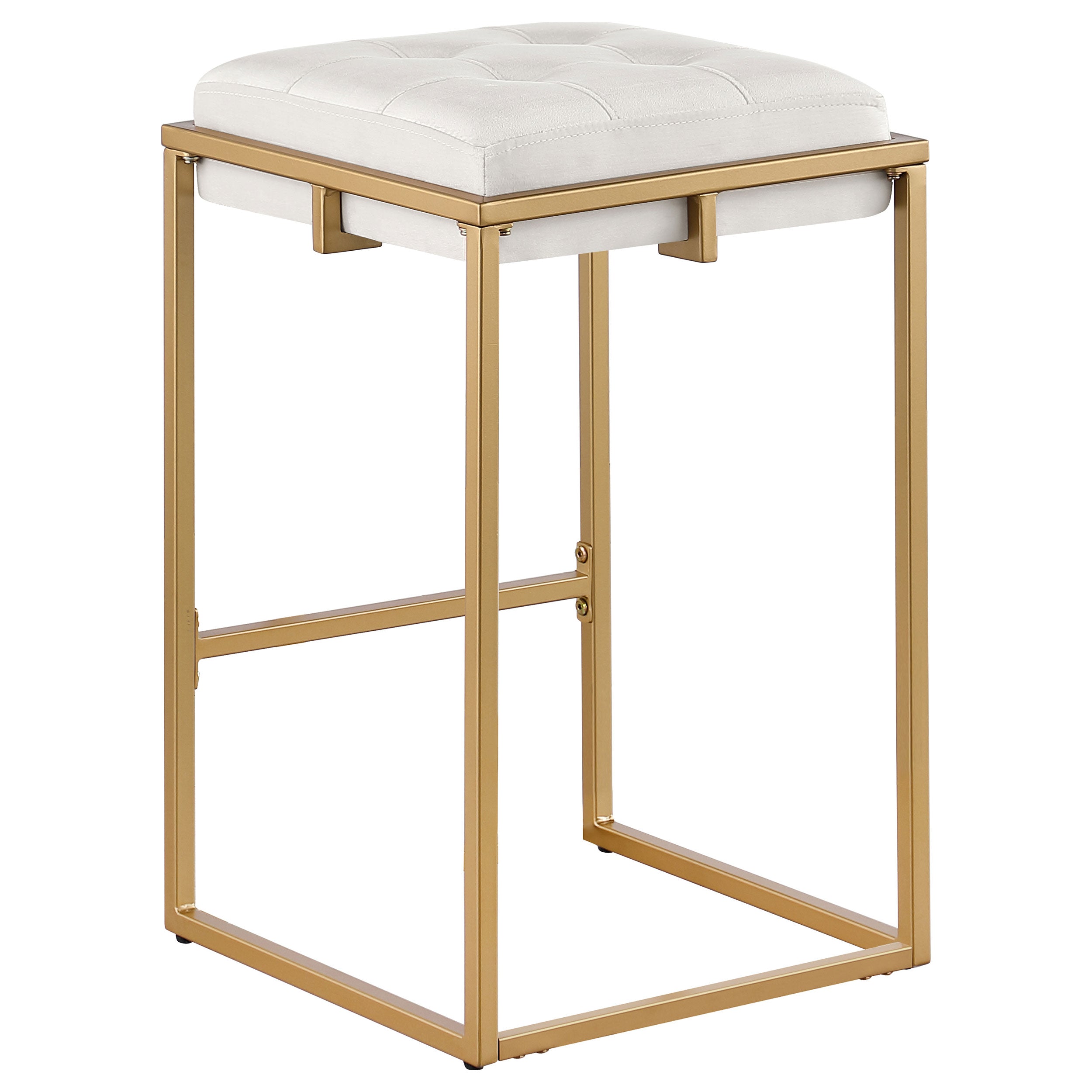 Nadia Upholstered Backless Bar Stool Beige (Set of 2)