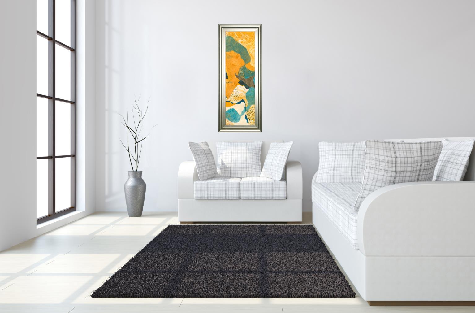 Mountain Shapes Ii By Carolyn Roth 18X42 Framed Print