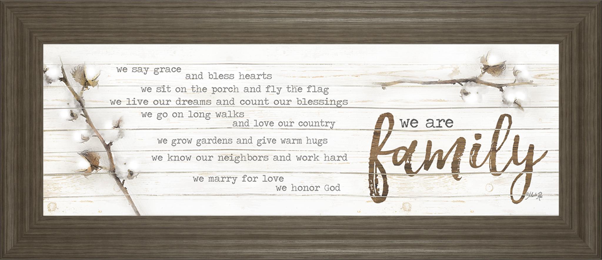 We Are Family By Marla Rae 18X42 Framed Print