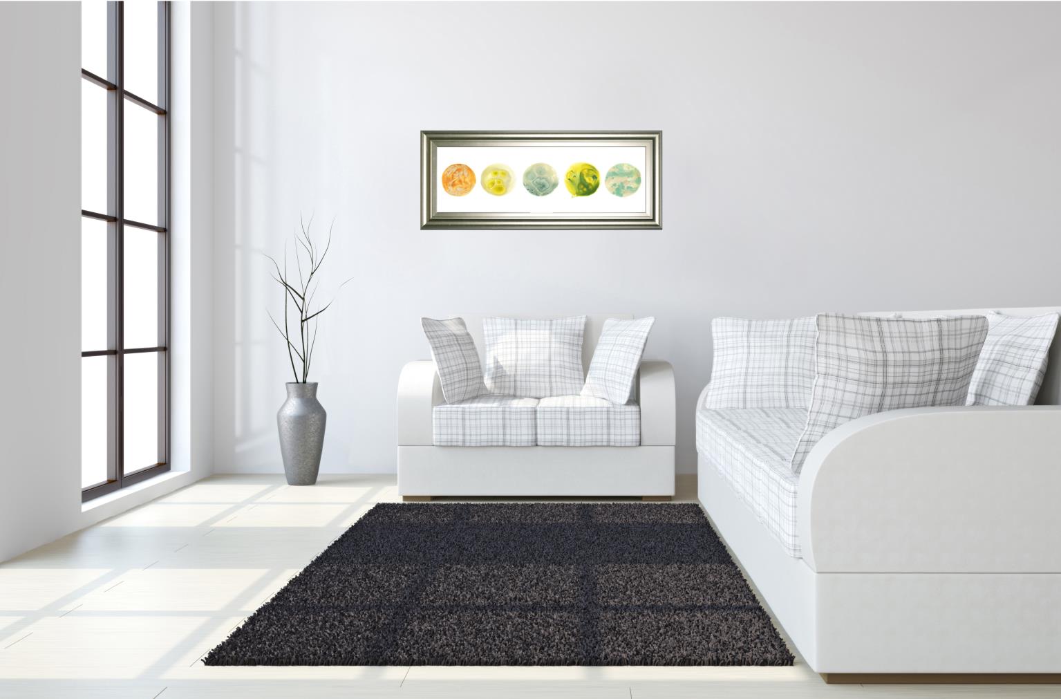 Planetary Viii By June Erica Vess 18X42 Framed Print