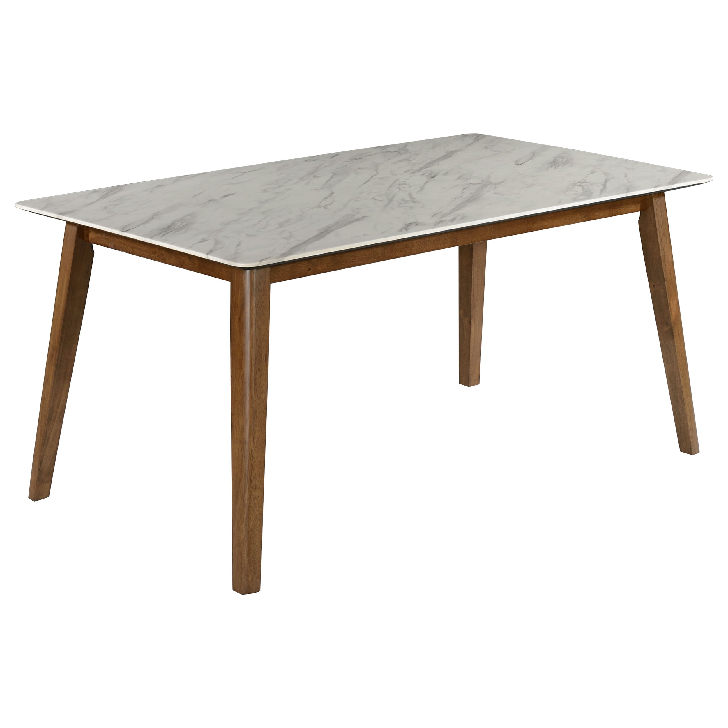 Everett  Rectangular Dining Table Set Natural Walnut