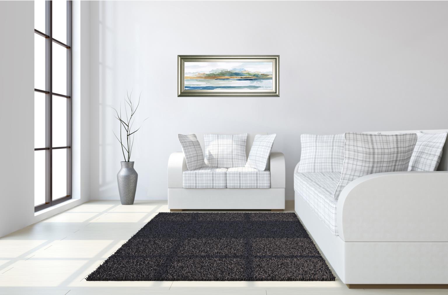 Blue Solace By Nan 18X42 Framed Print