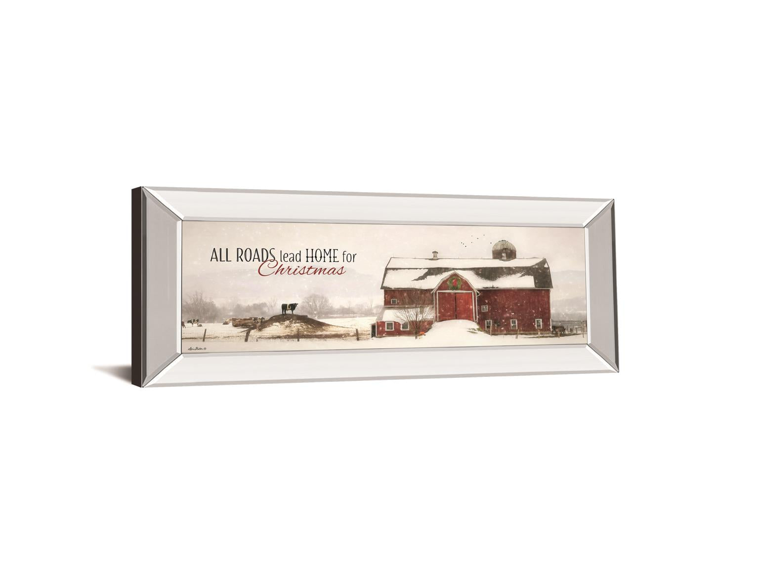 All Roads Lead Home For Christams By Lori Deiter 18X42 Mirror Frame Print