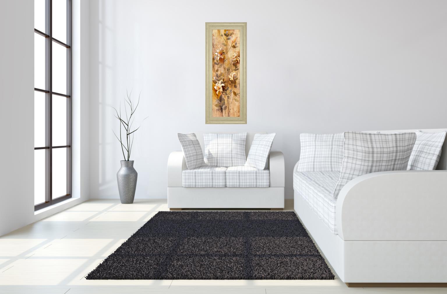 Candlelight Lilies I By Douglas 18X42 Framed Print