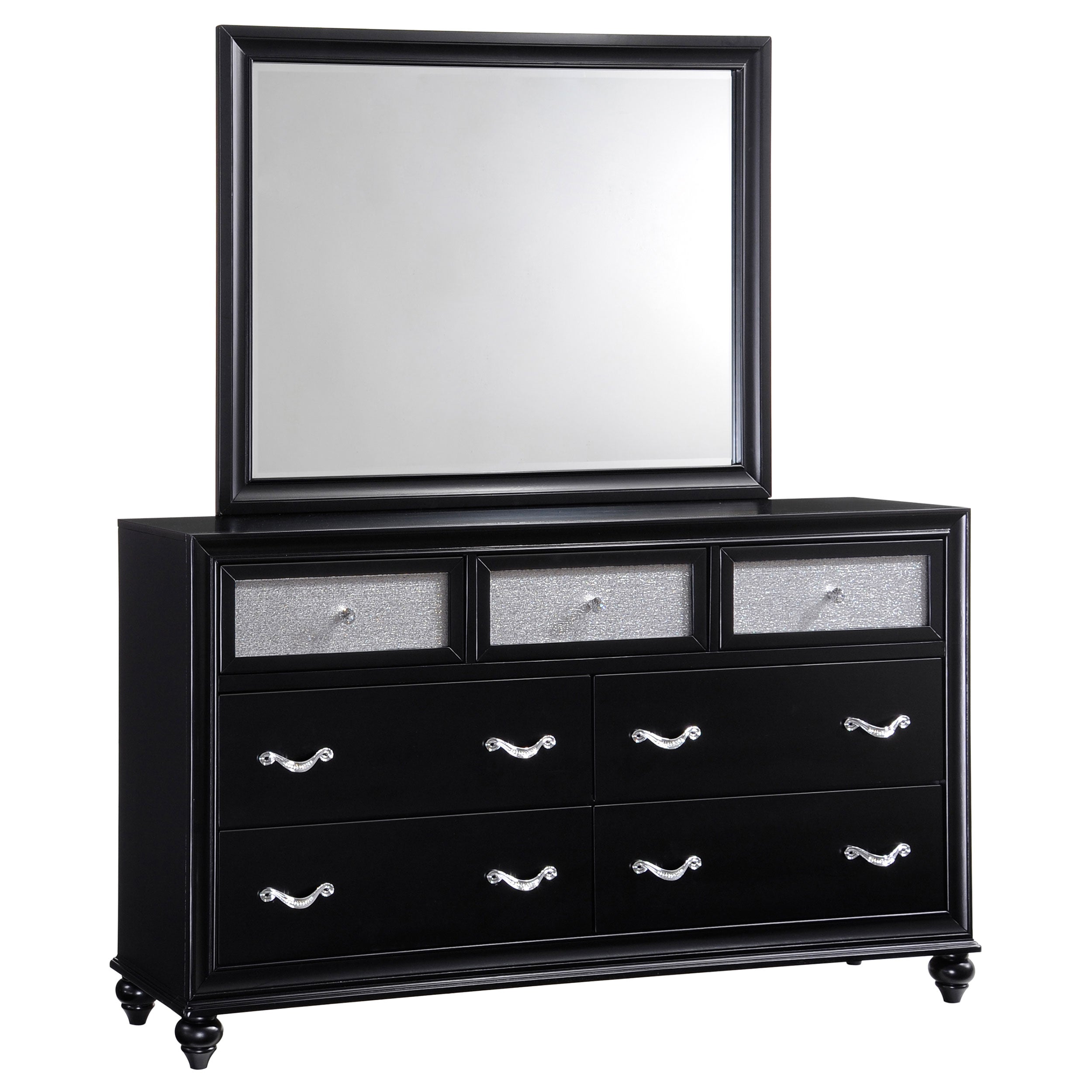 Barzini 7-drawer Dresser Black