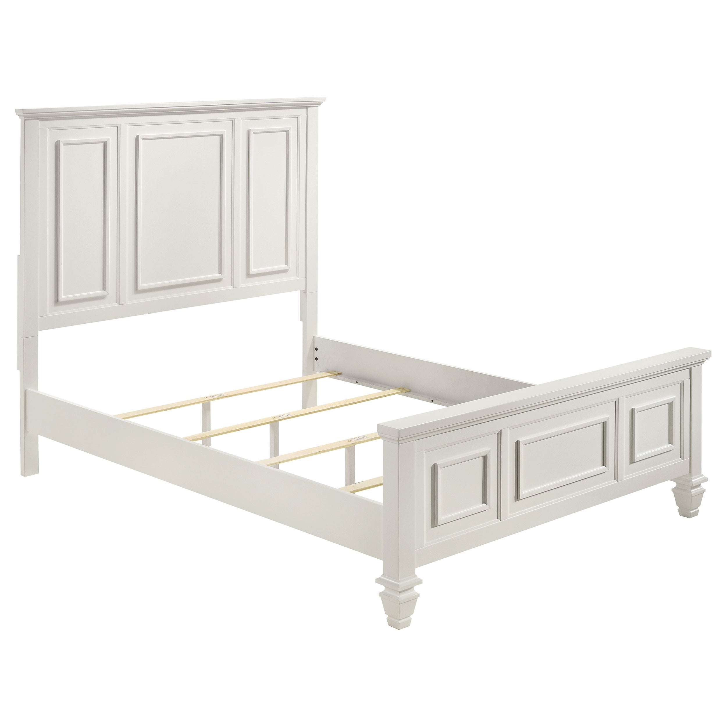 Sandy Beach 63-inch California King Panel Bed Cream White