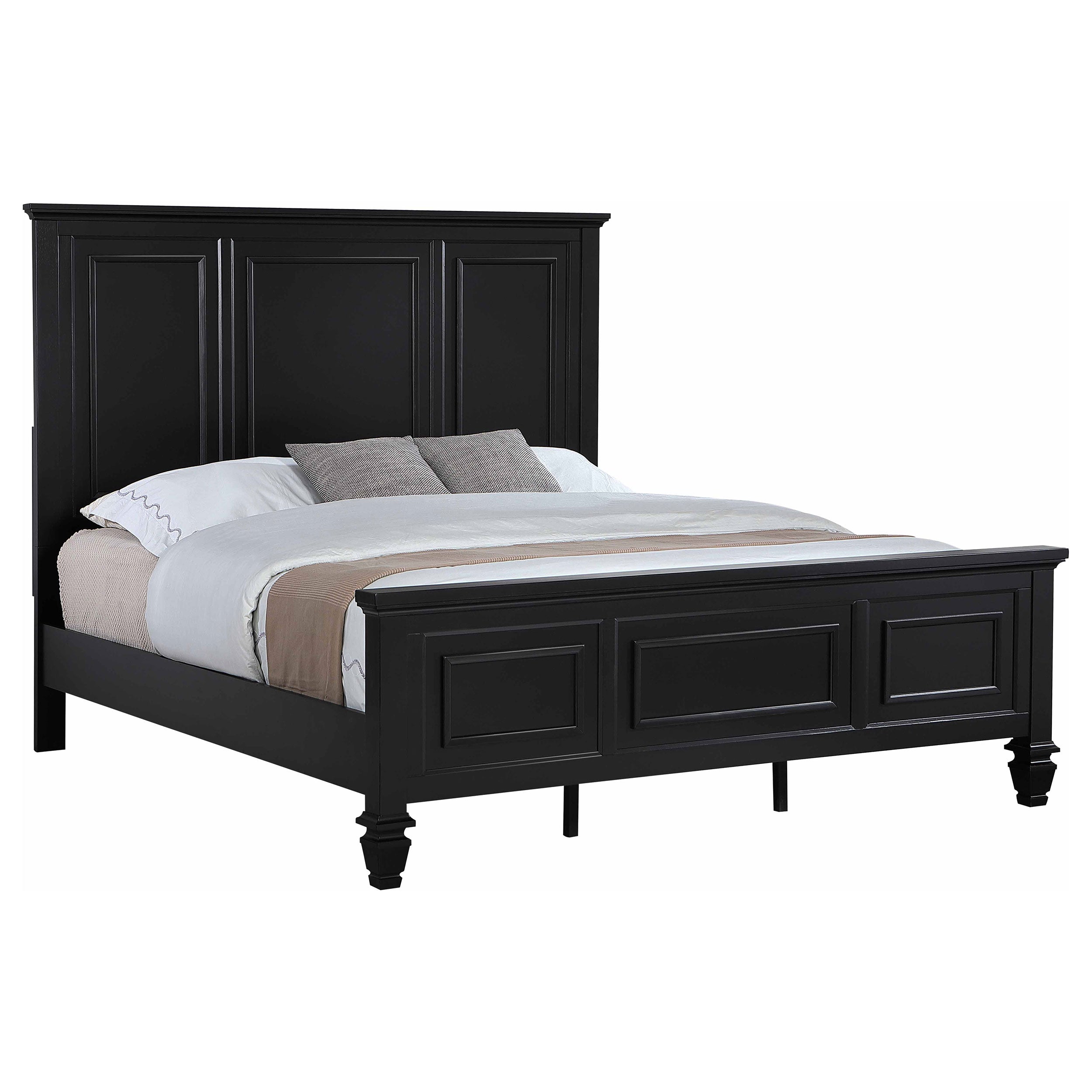 Sandy Beach 63-inch California King Panel Bed Cream White