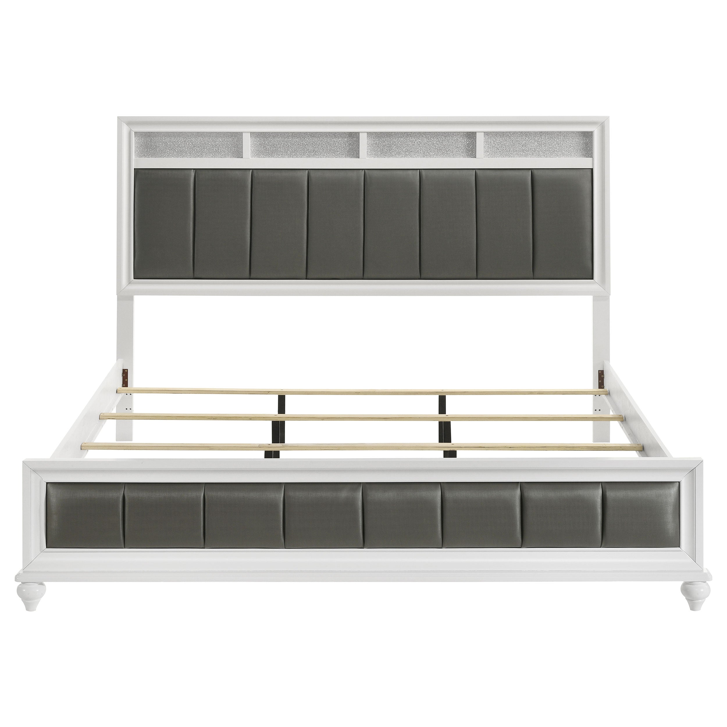 Barzini Wood California King Panel Bed Black