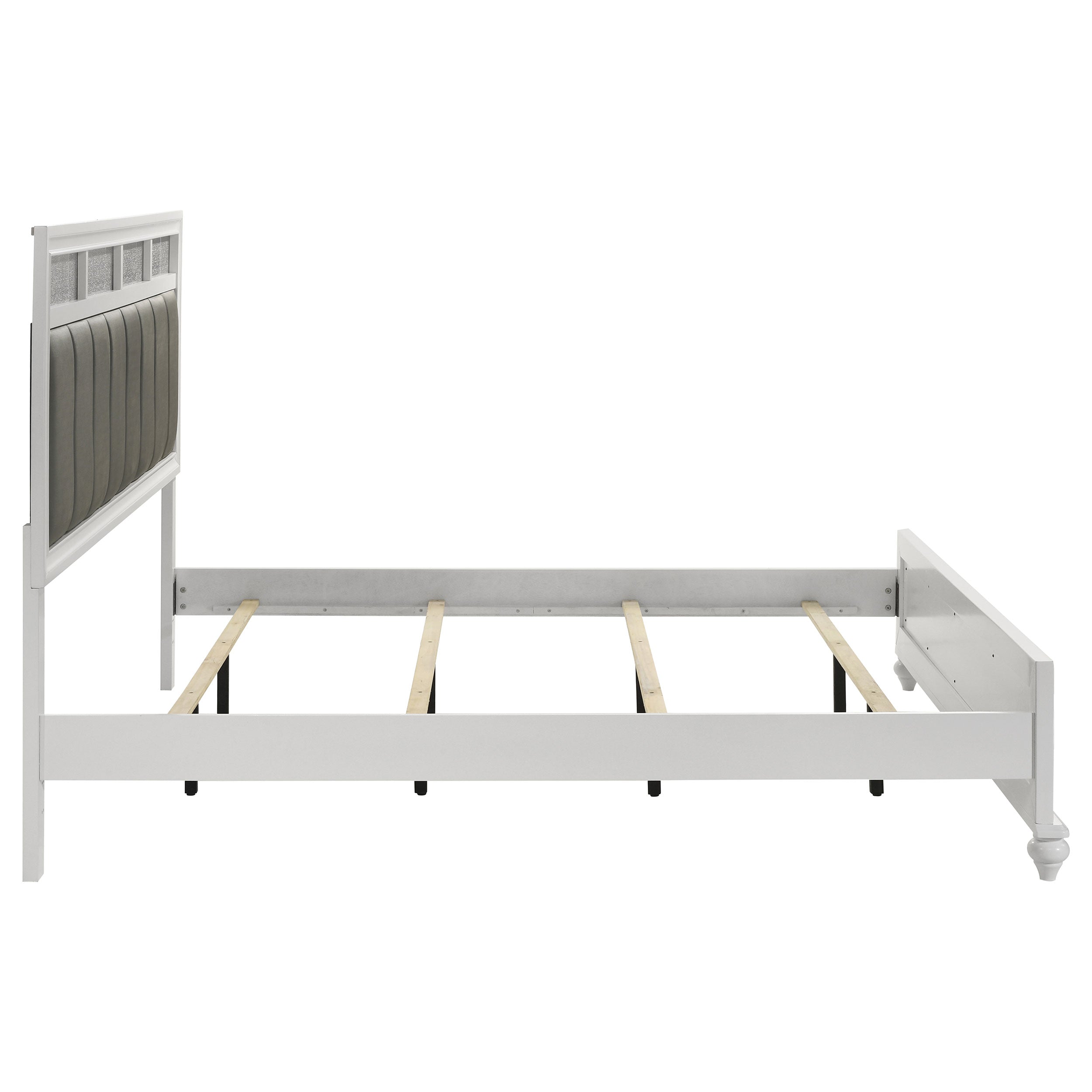 Barzini Wood California King Panel Bed Black