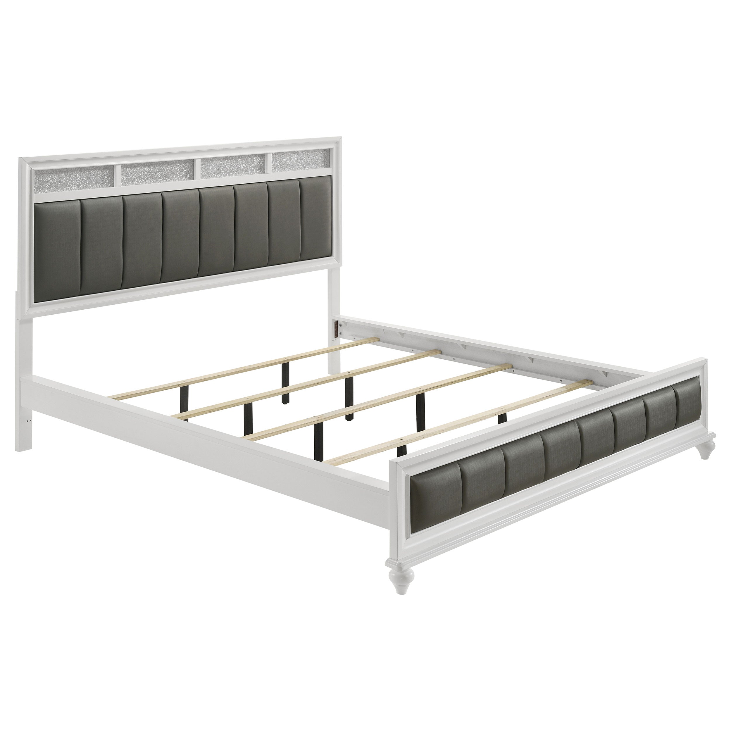 Barzini Wood California King Panel Bed Black