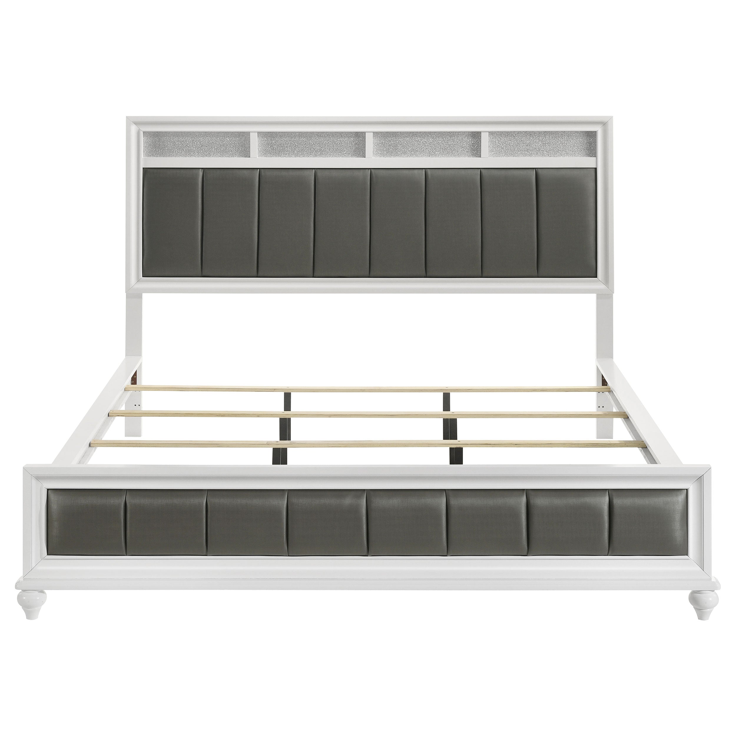 Barzini Wood California King Panel Bed Black