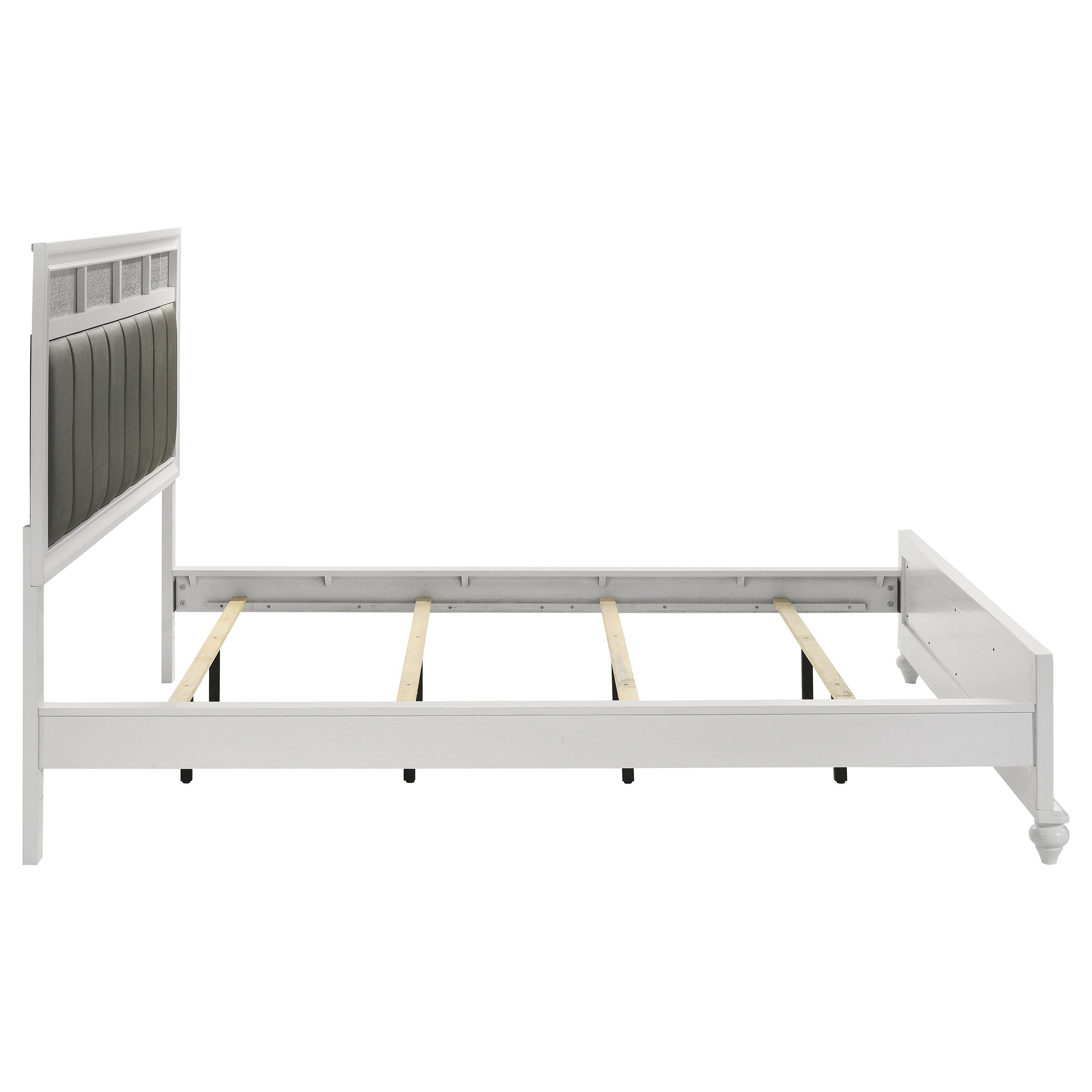 Barzini Wood California King Panel Bed Black