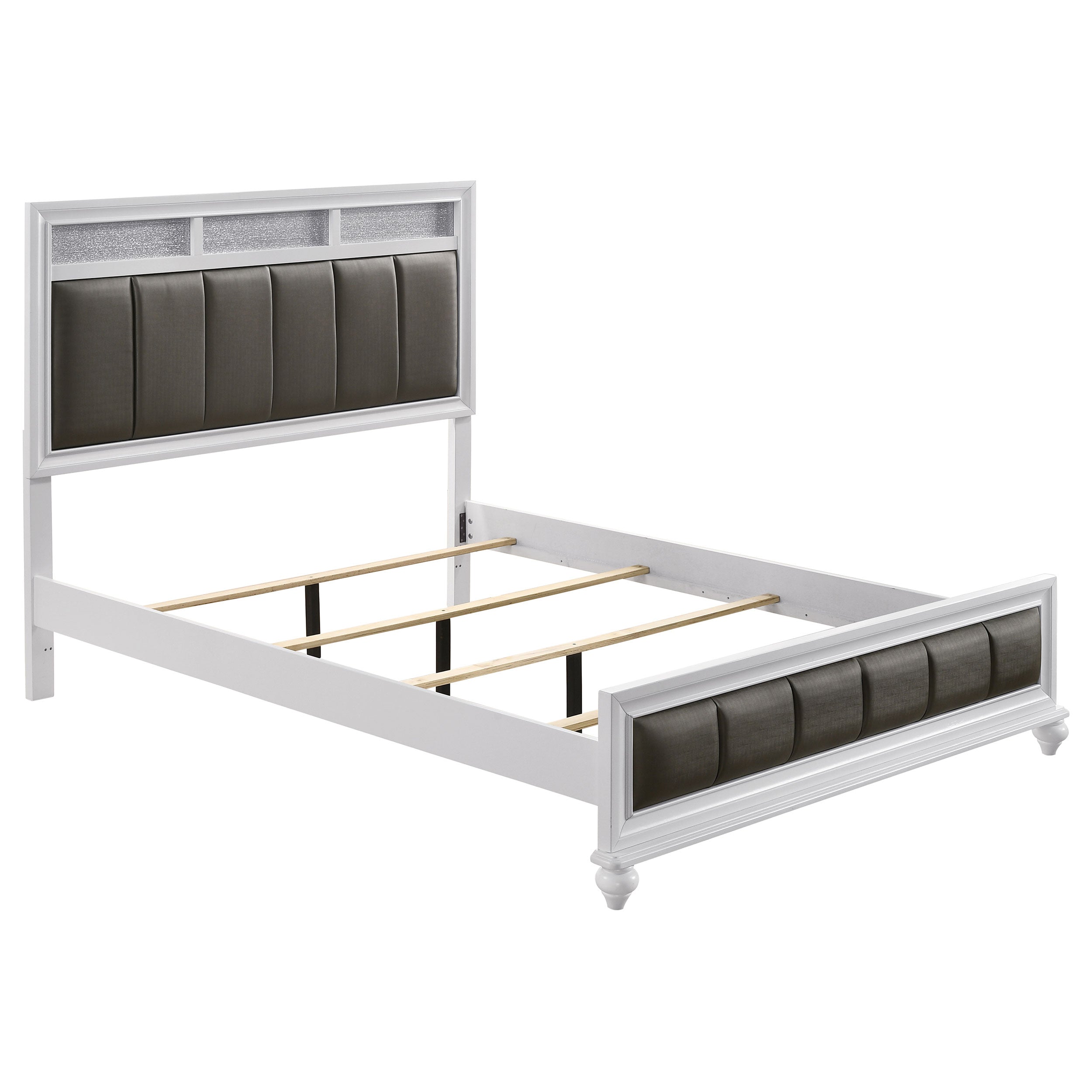 Barzini Wood California King Panel Bed Black