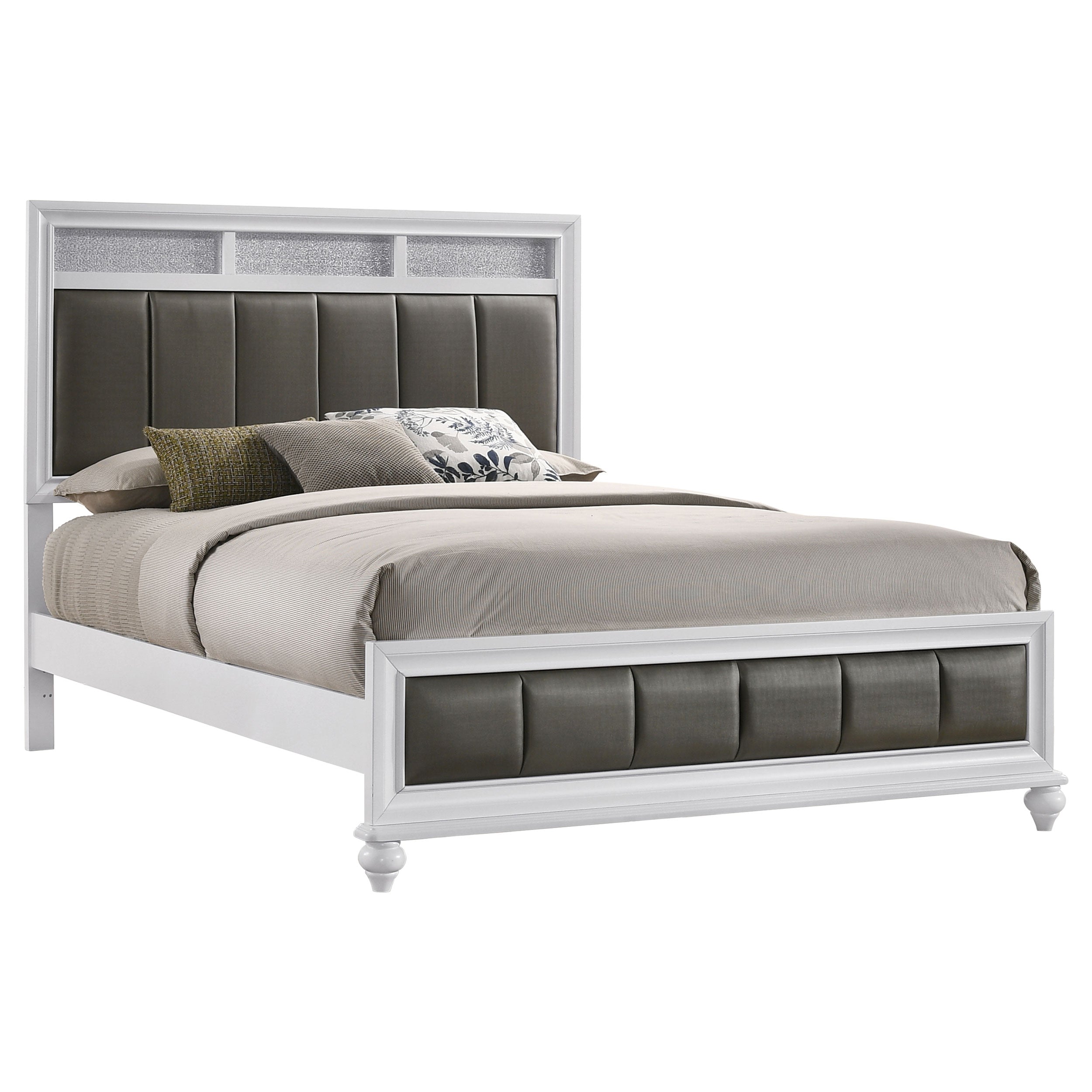 Barzini Wood California King Panel Bed Black