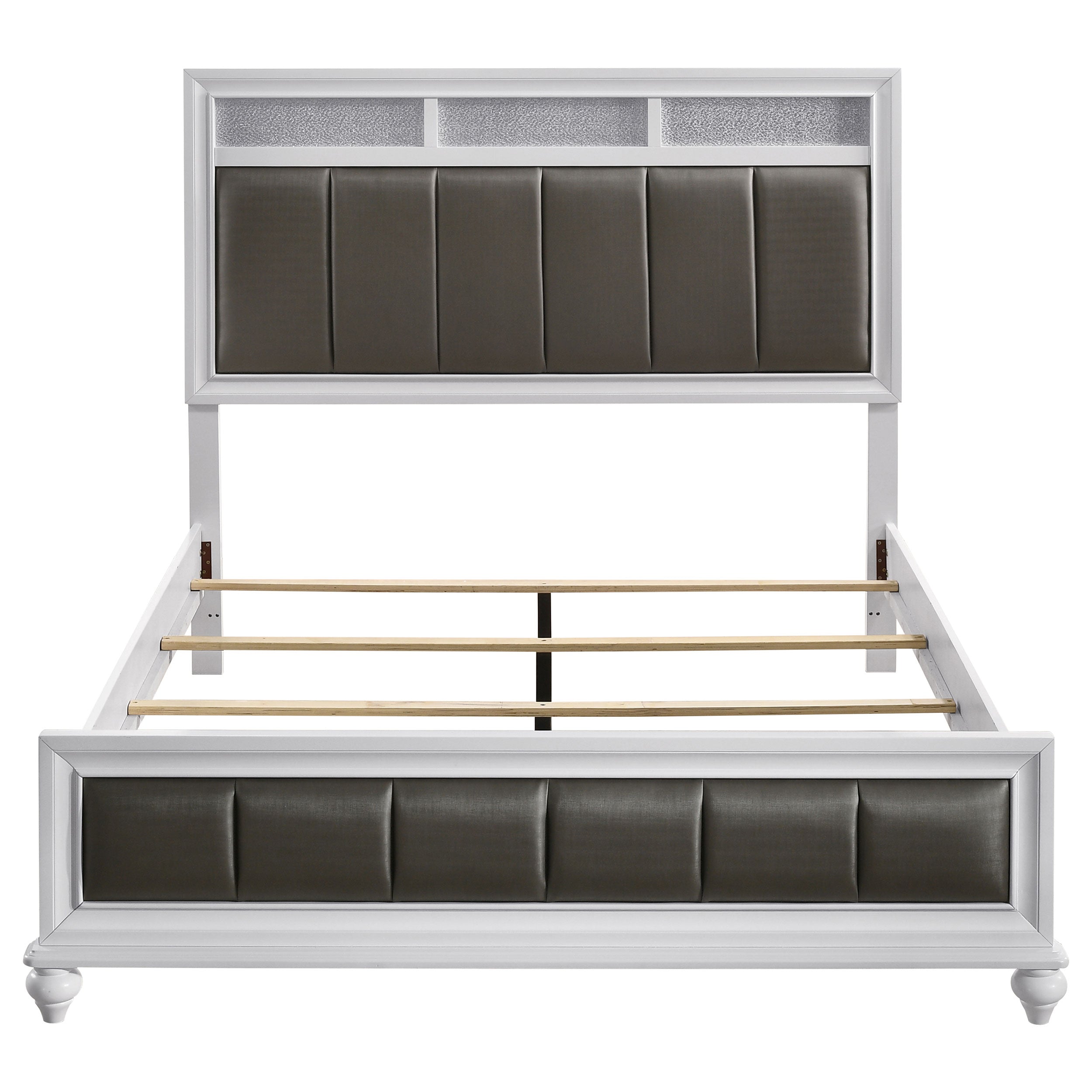 Barzini Wood California King Panel Bed Black