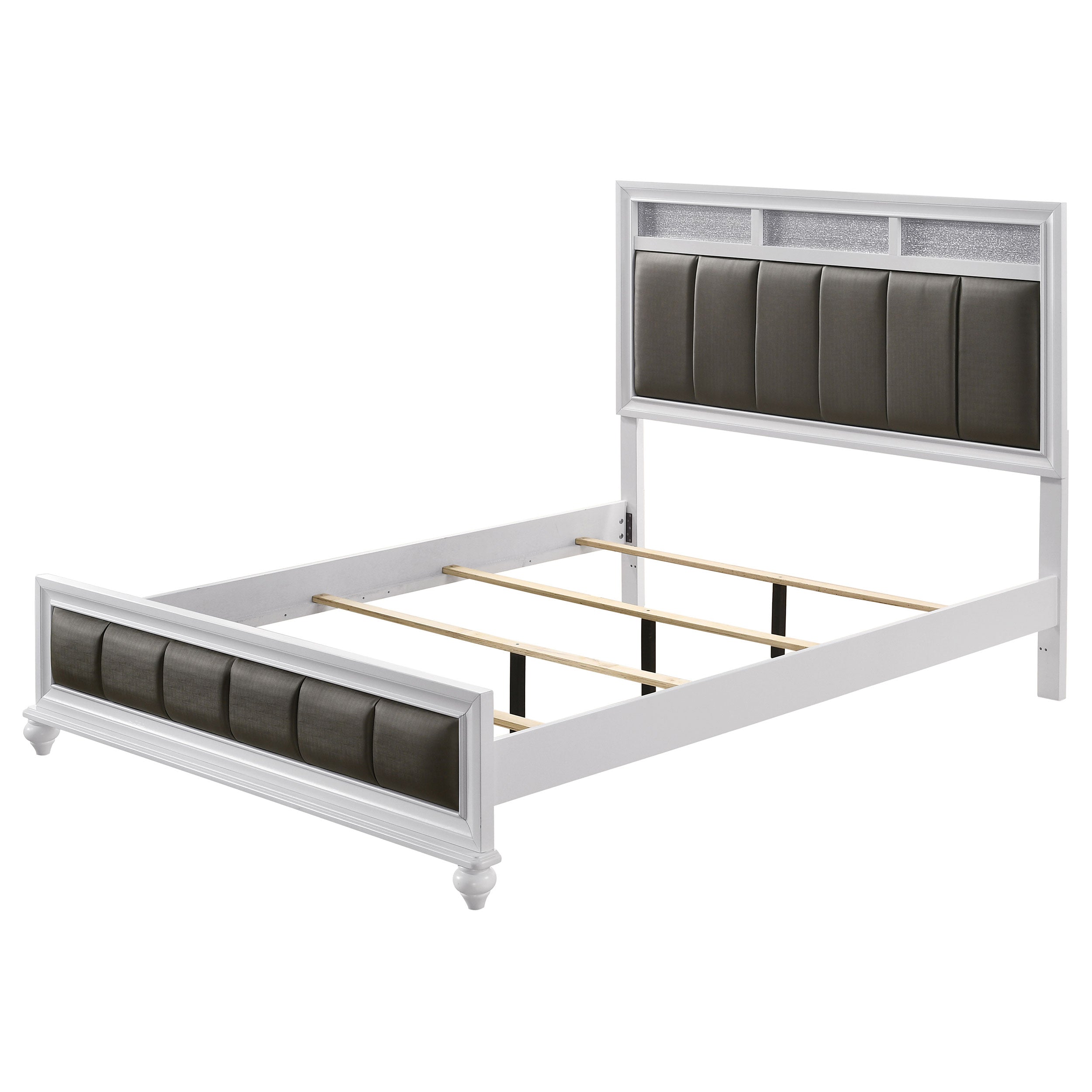 Barzini Wood California King Panel Bed Black