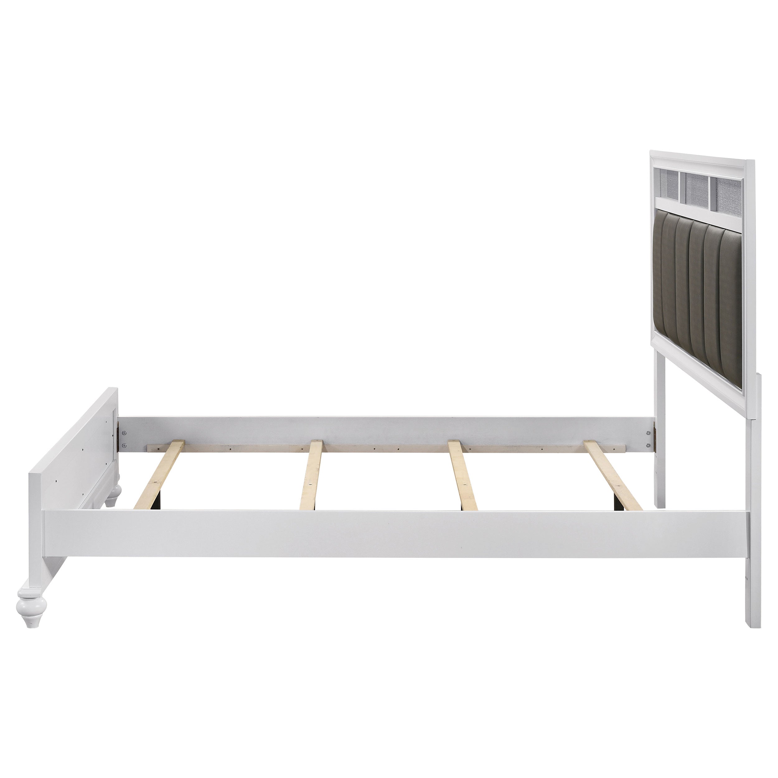 Barzini Wood California King Panel Bed Black