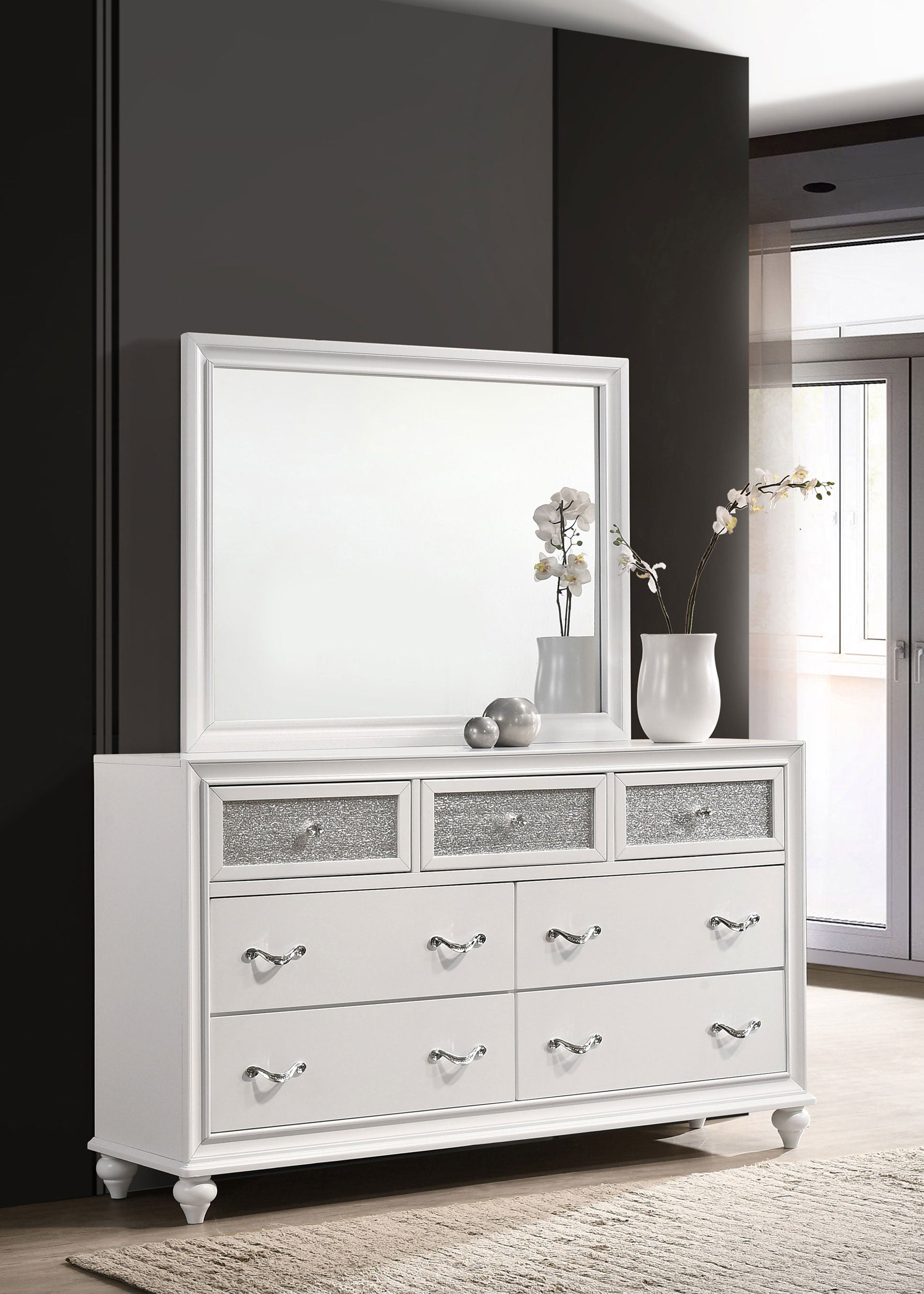 Barzini 7-drawer Dresser Black