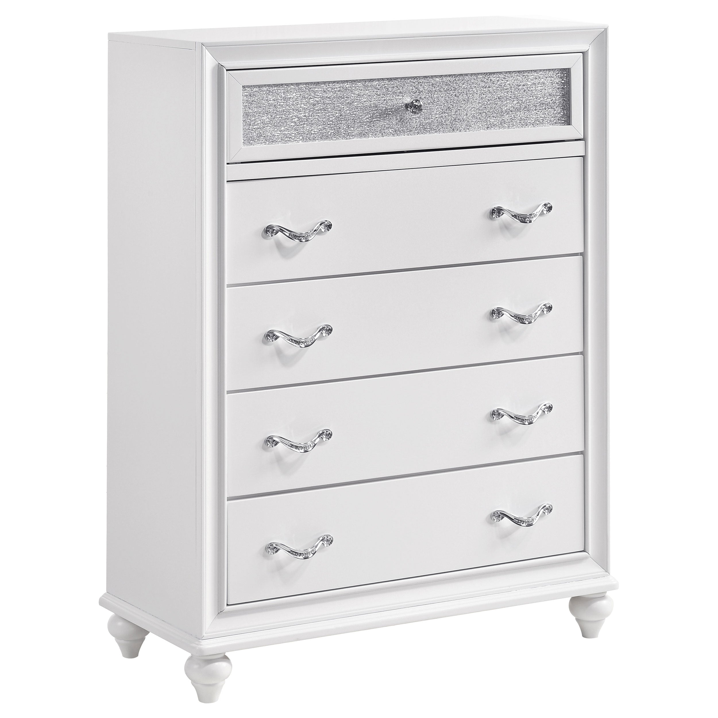 Barzini 5-drawer Bedroom Chest Black