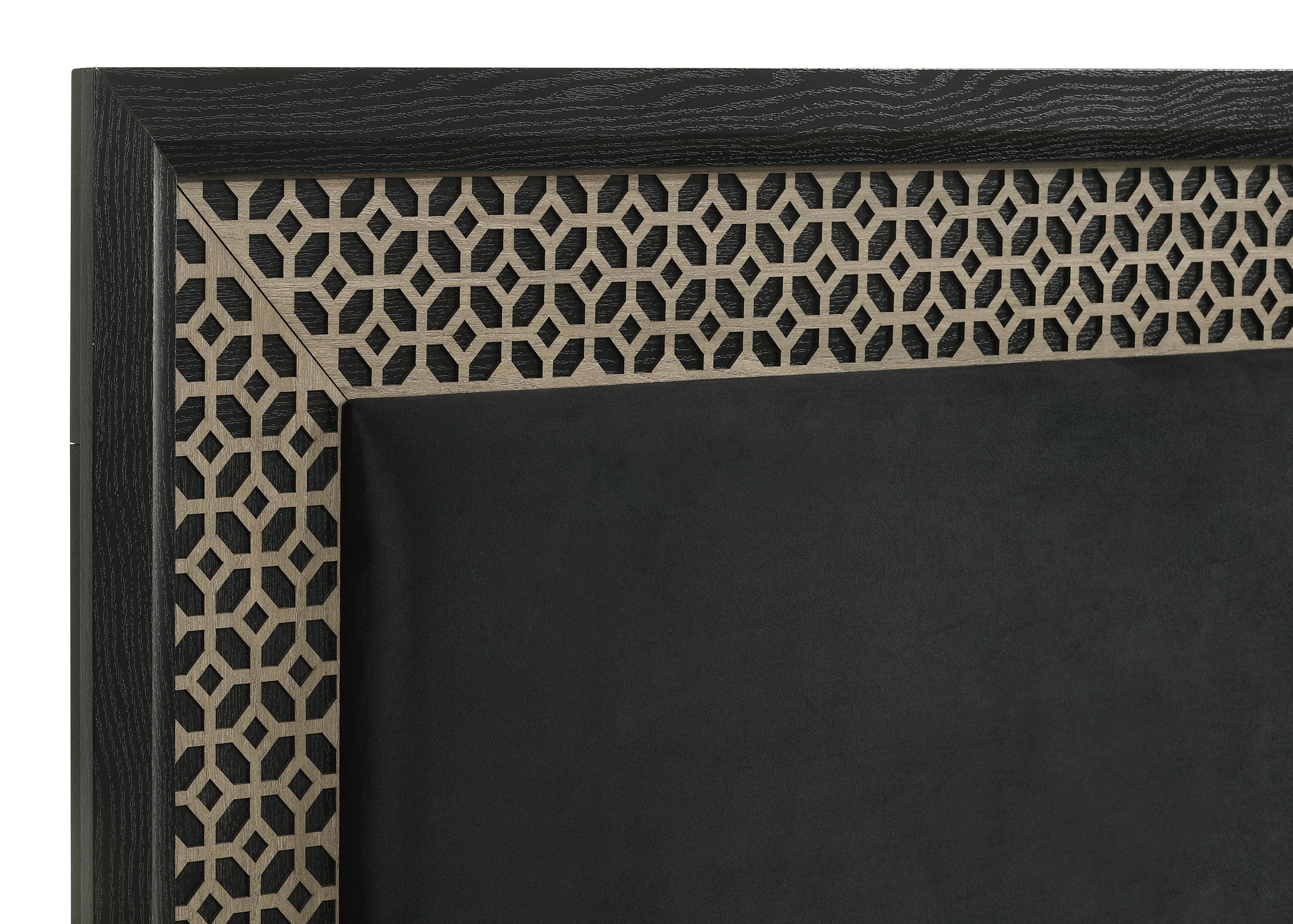 Valencia Wood  Panel Bed Black
