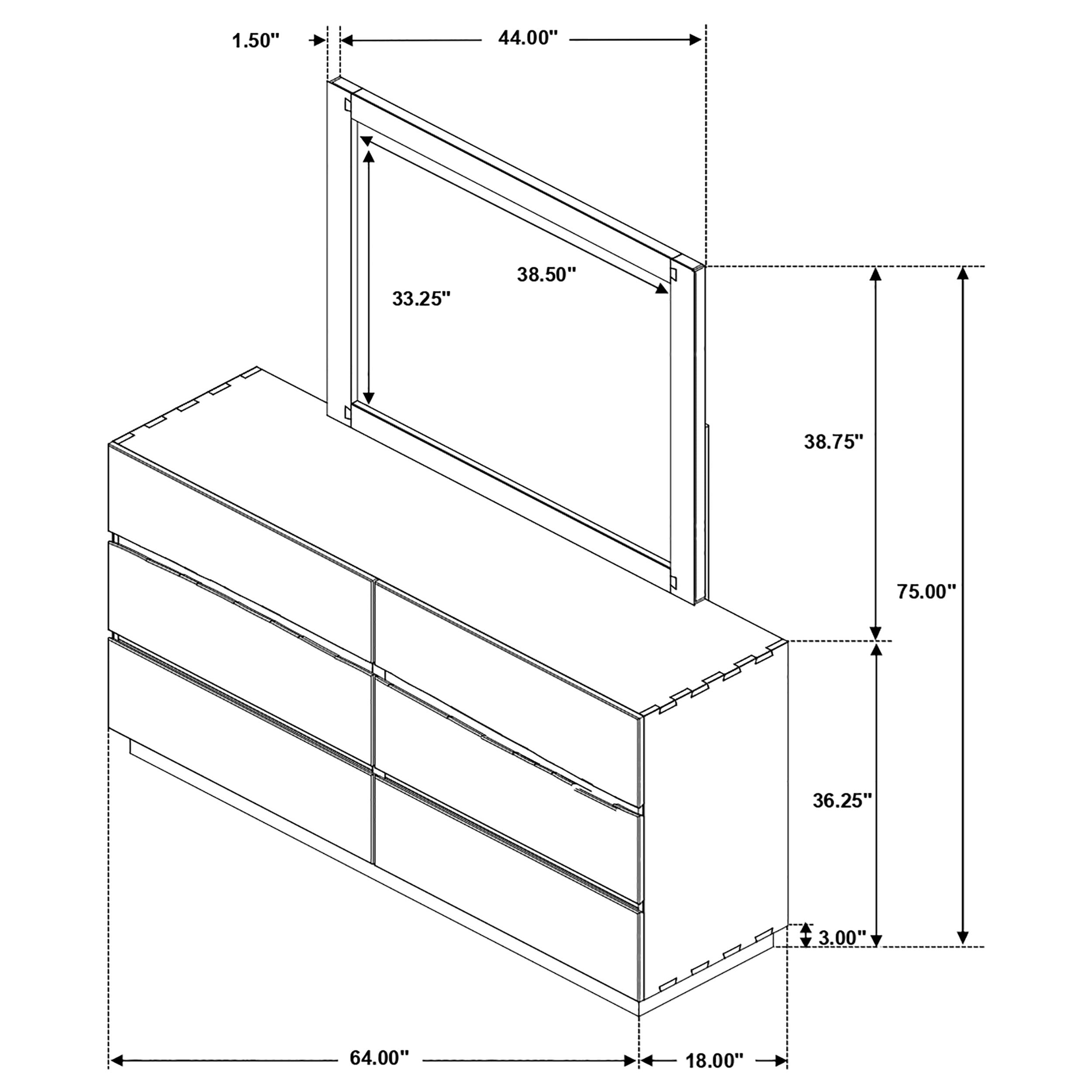 Winslow 6-drawer Dresser Smokey Walnut