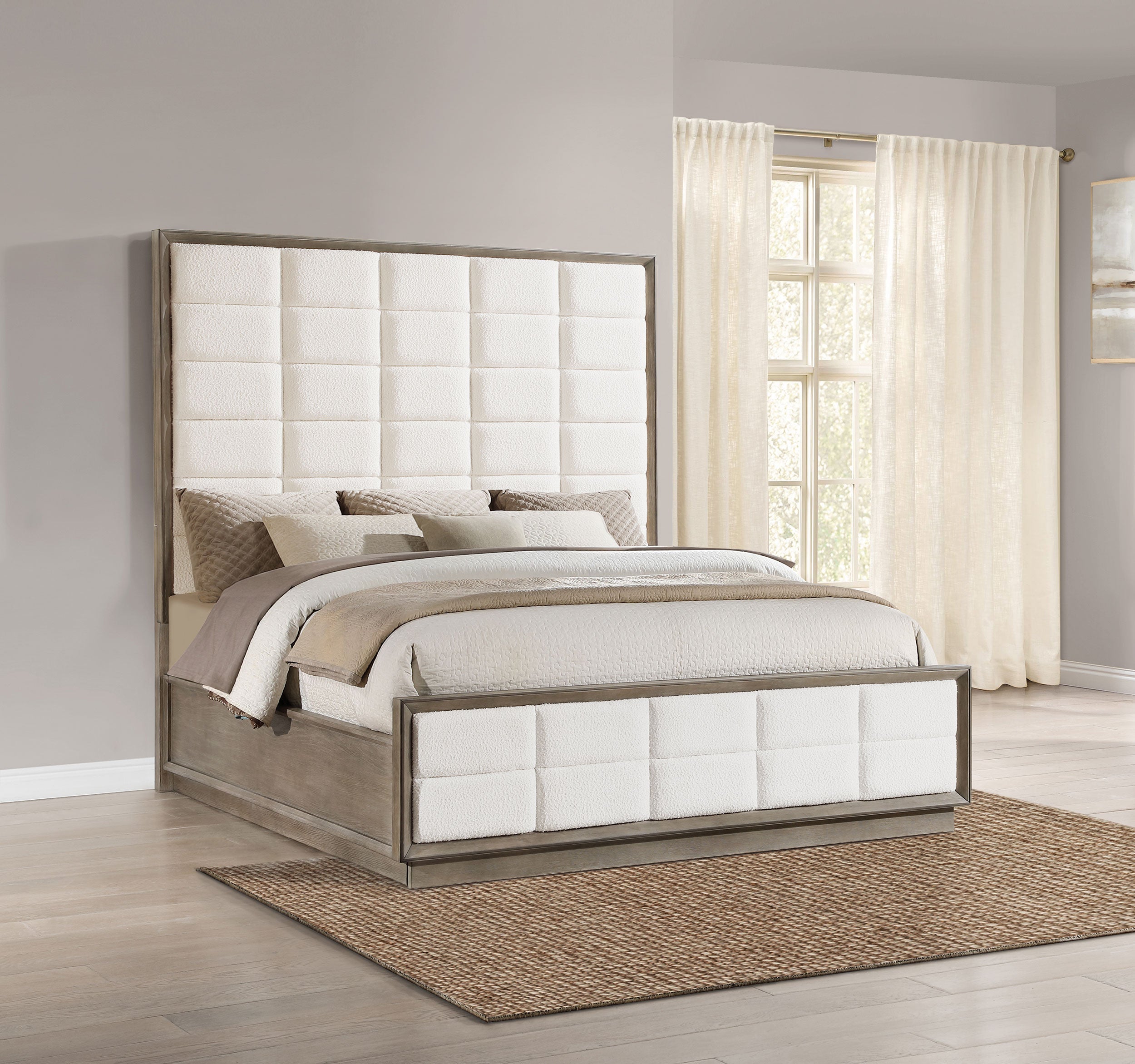 Durango 77-inch California King Panel Bed Smoked Peppercorn
