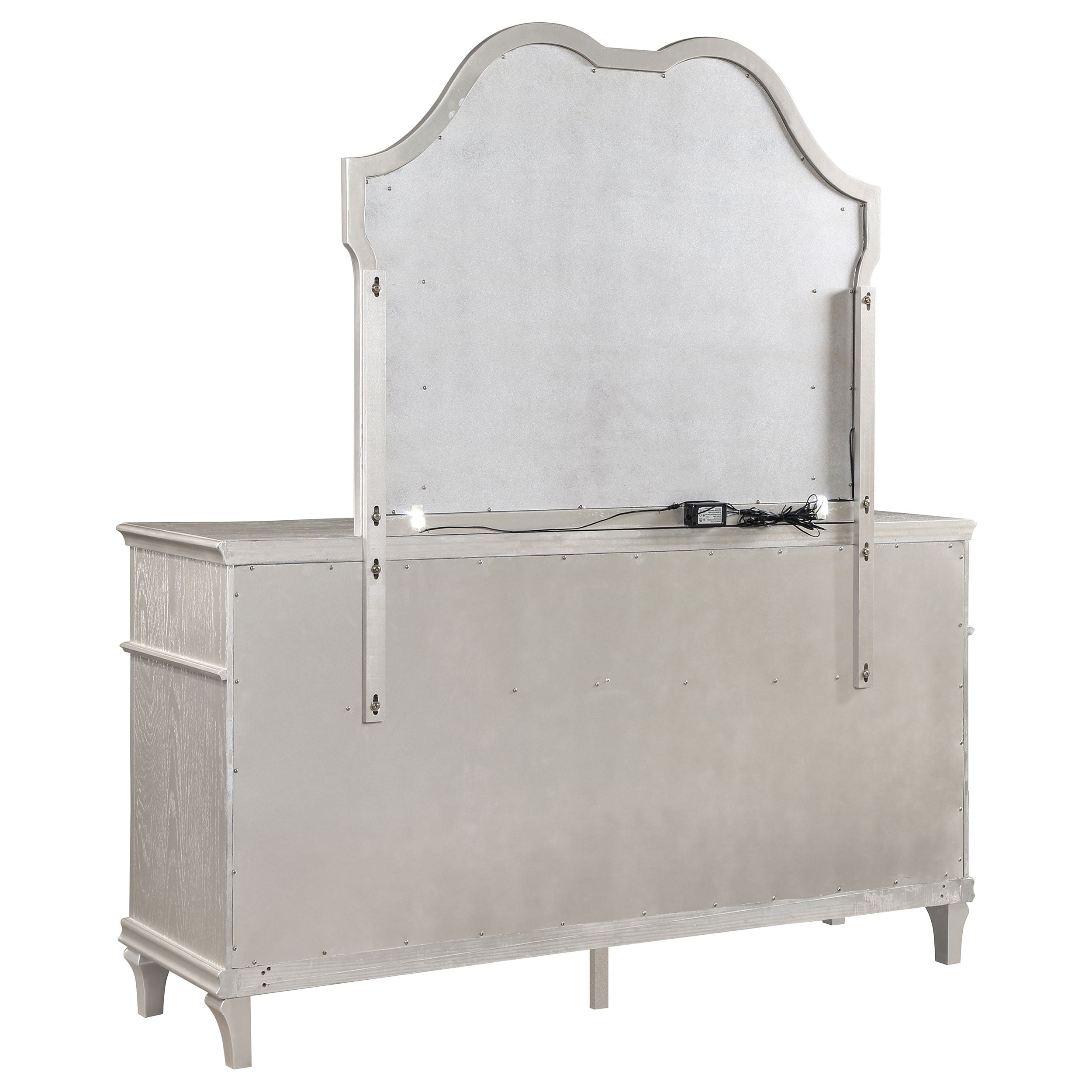 Evangeline 9-drawer Dresser Silver Oak