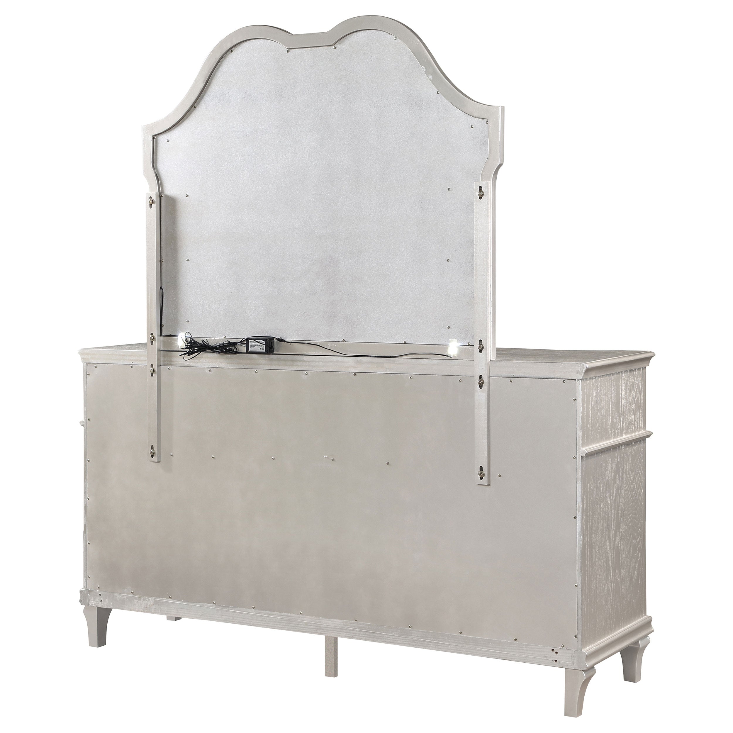 Evangeline 9-drawer Dresser Silver Oak