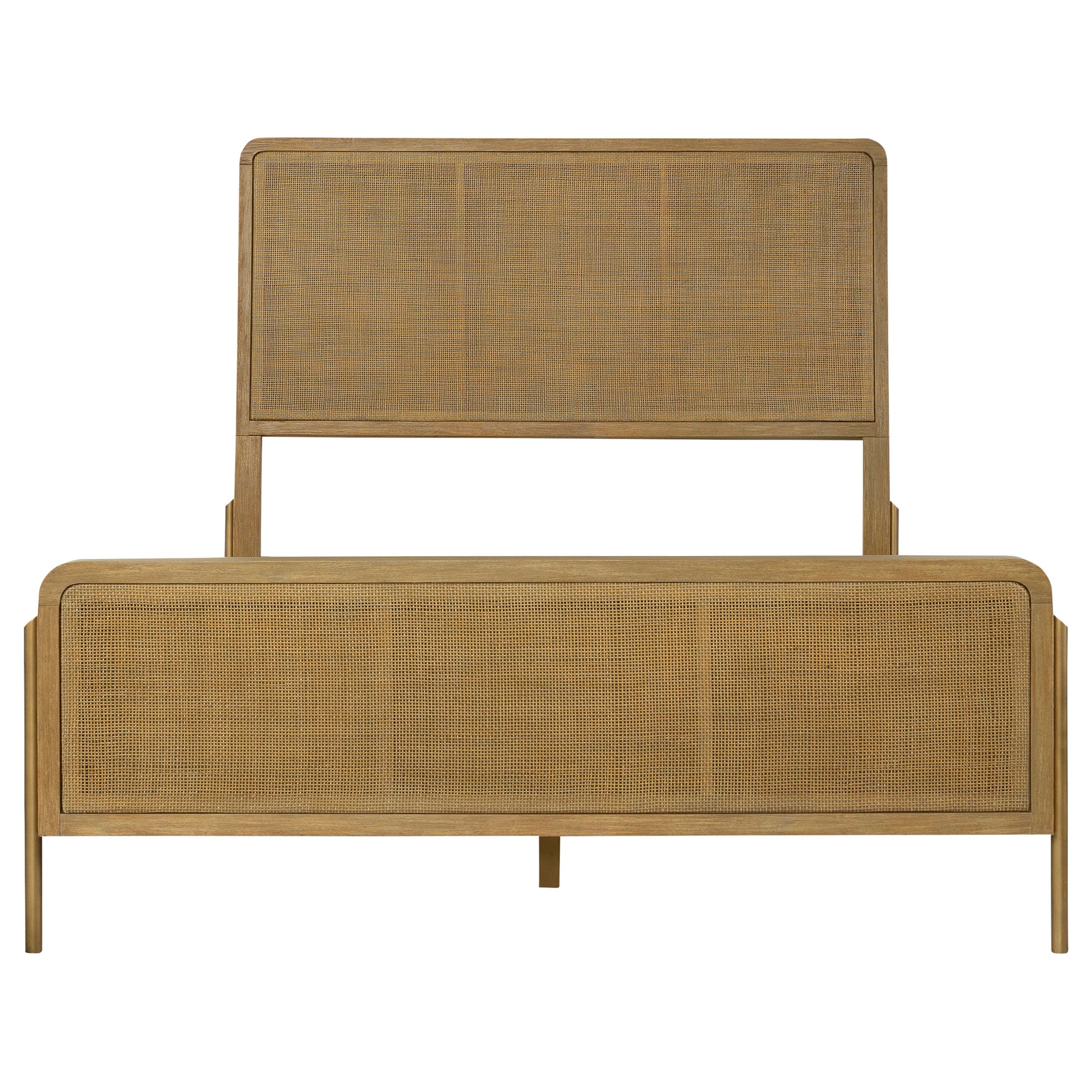 Arini RattanPanel Bed Sand Wash and Natural