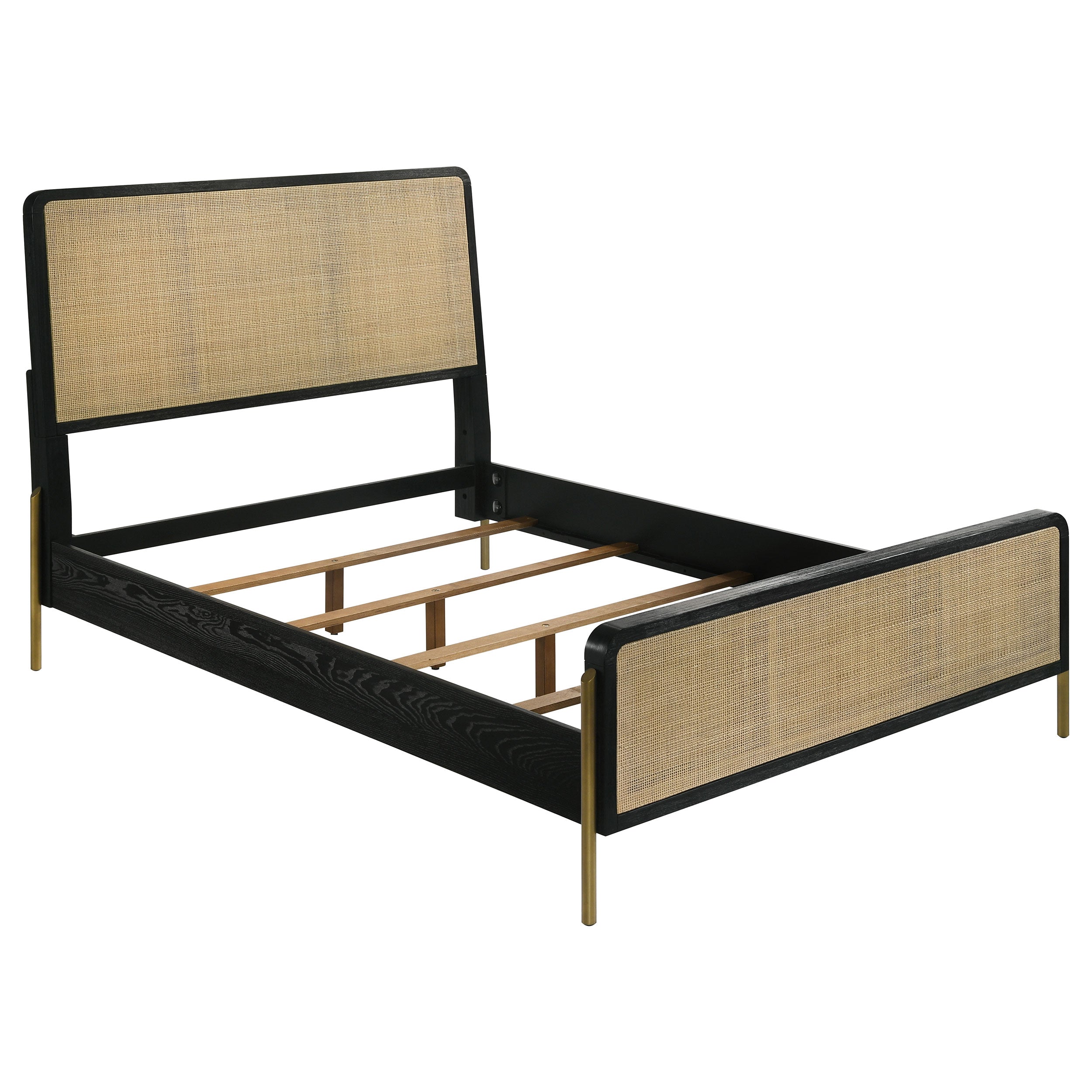 Arini RattanPanel Bed Sand Wash and Natural
