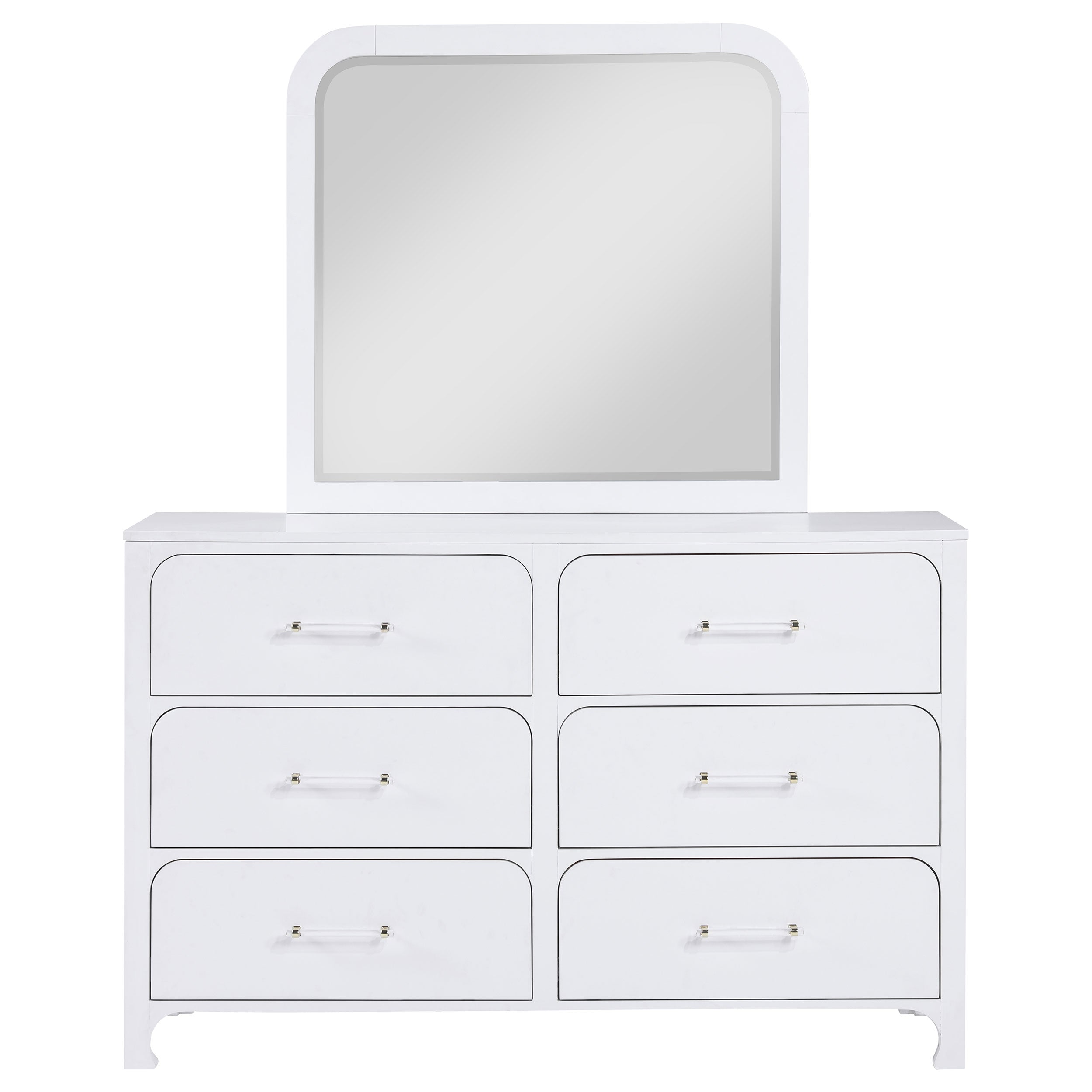 Anastasia 6-drawer Dresser Pearl White