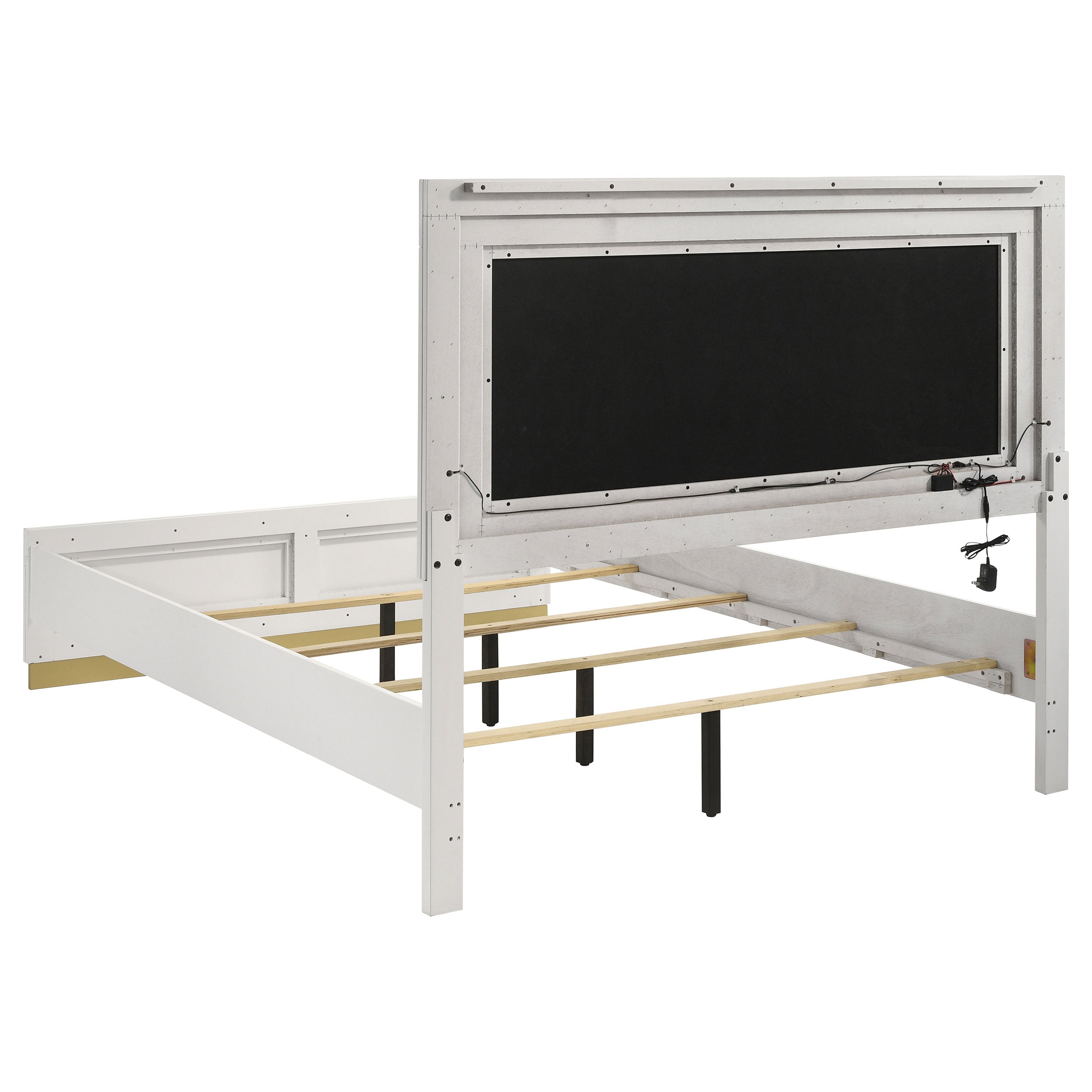 Camille Upholstered California King Panel Bed Grey